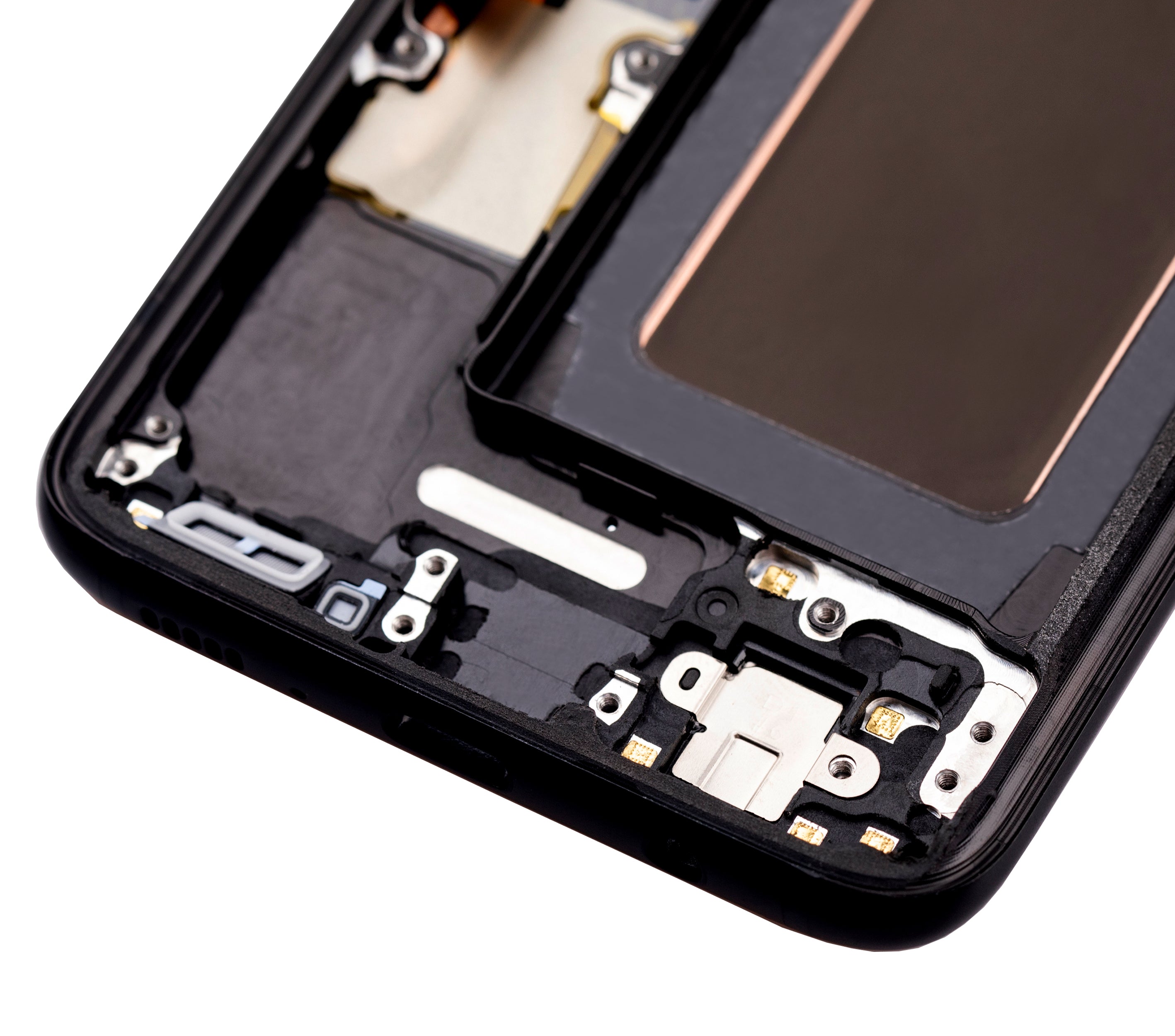 OLED-Display mit Rahmen für Samsung Galaxy S8 (gebrauchter OEM-Ausbau, Qualität B/C) (Midnight Schwarz)