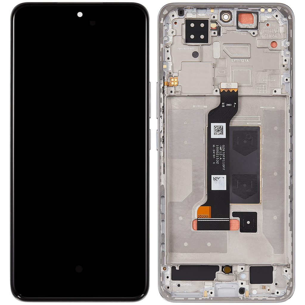 OLED-Display mit Rahmen für Honor 200 (Refurbished) (Moonlight White)