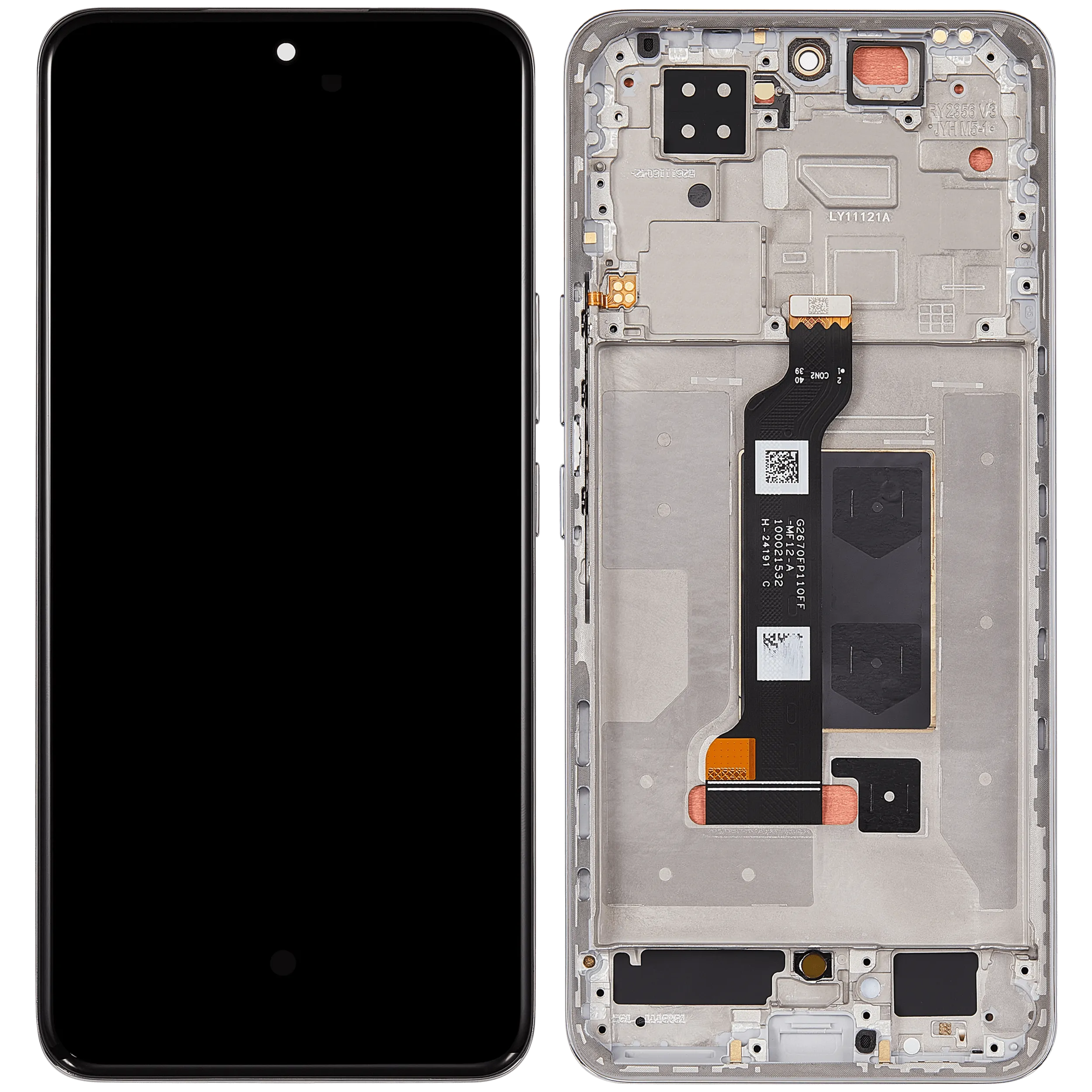 OLED-Display mit Rahmen für Honor 200 (Refurbished) (Moonlight White)