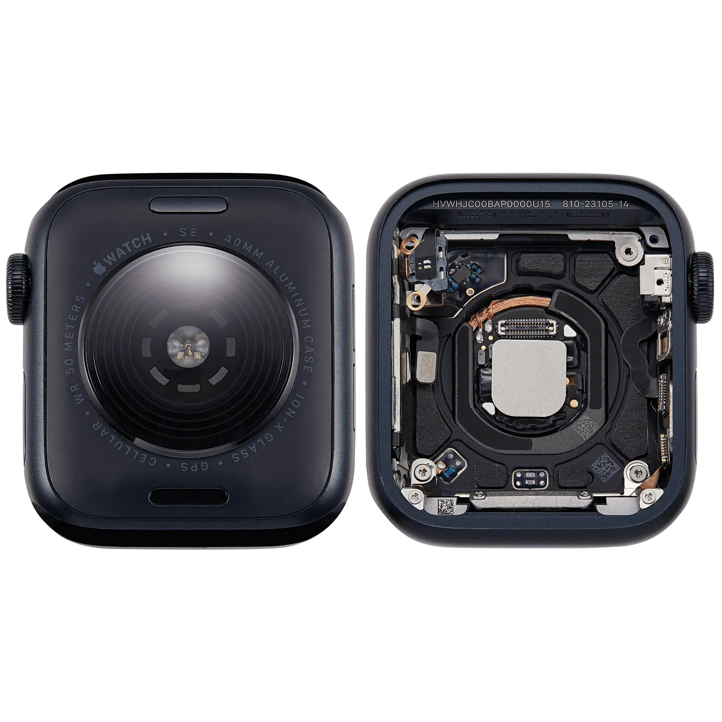 Backcover/Rahmen für Watch Series SE 3rd (40MM) (gebrauchter OEM-Ausbau, Qualität A) (Cellular Version) (Aluminum / Midnight)