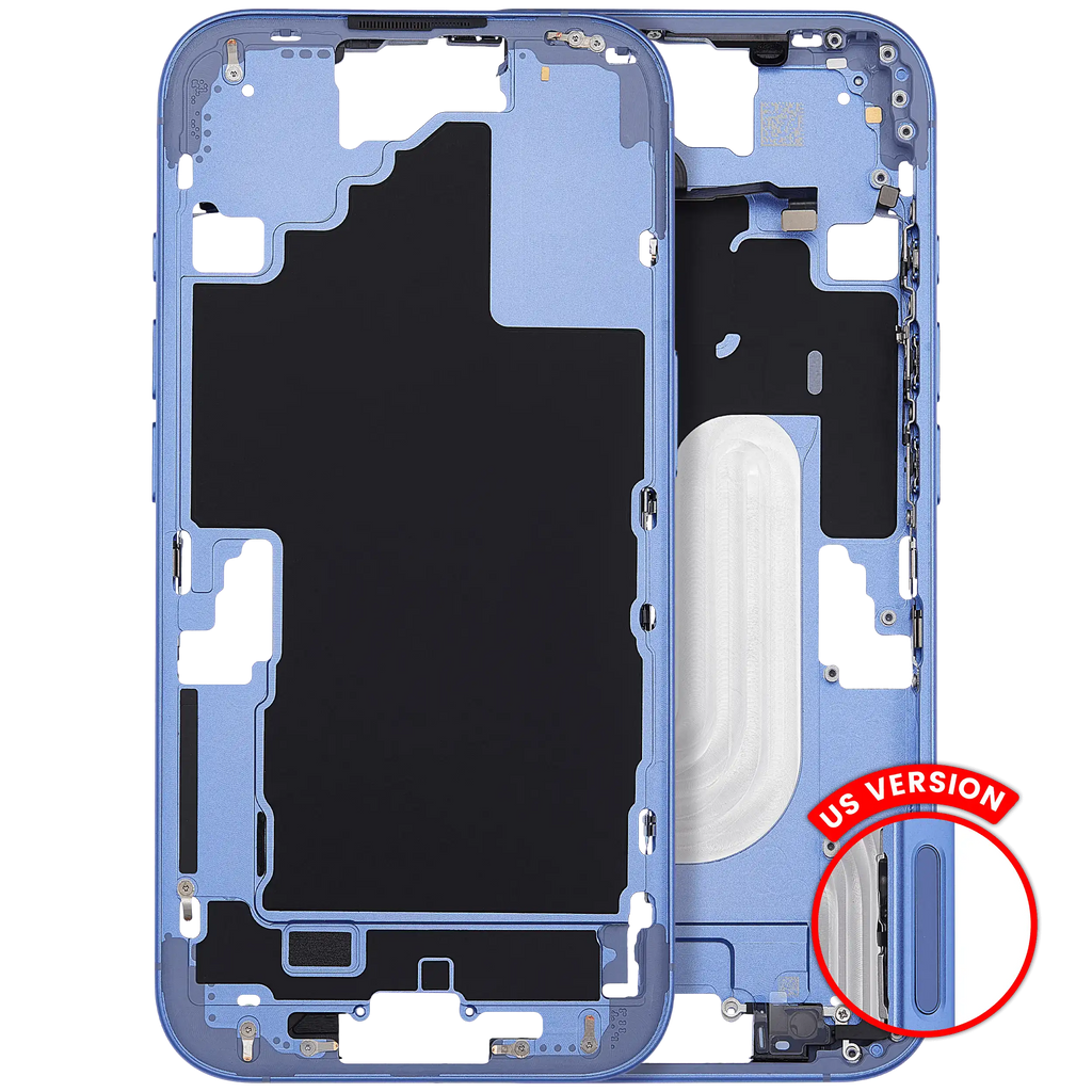 Midframe/Rahmen mit Power And Volume Button für iPhone 16 (US-Version) (Aftermarket Plus) (Ultramarine)