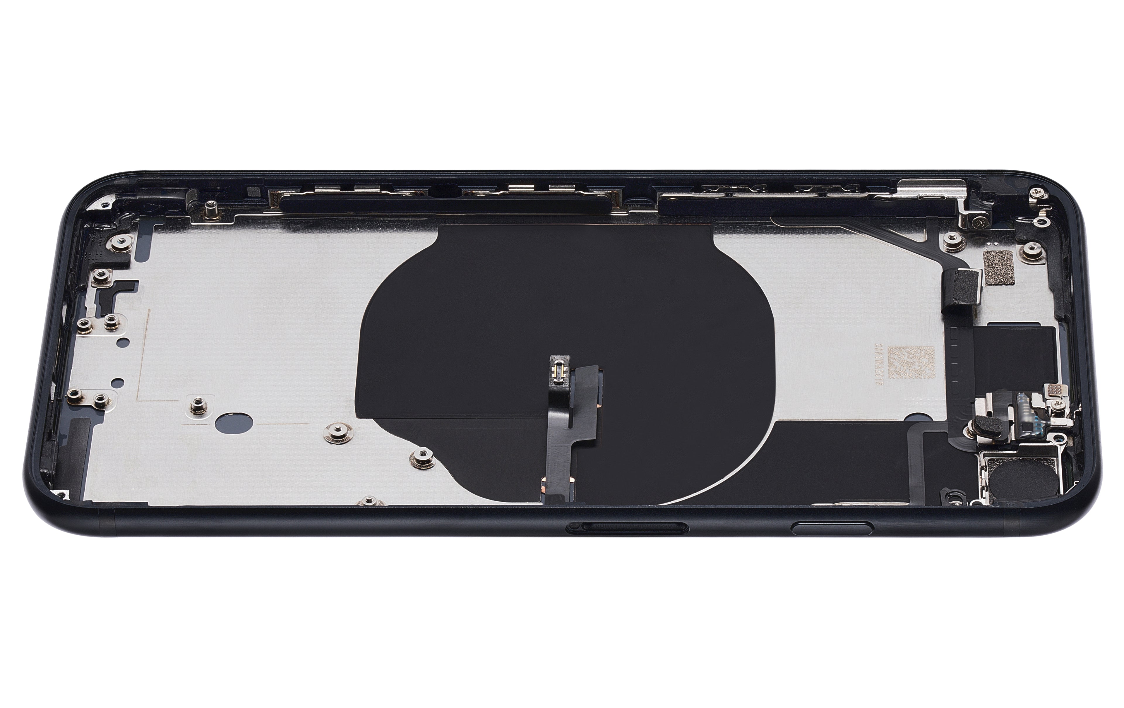 Backcover/Rahmen mit Small Components Pre-Installed für iPhone SE (2022) (gebrauchter OEM-Ausbau, Qualität B) (Midnight)