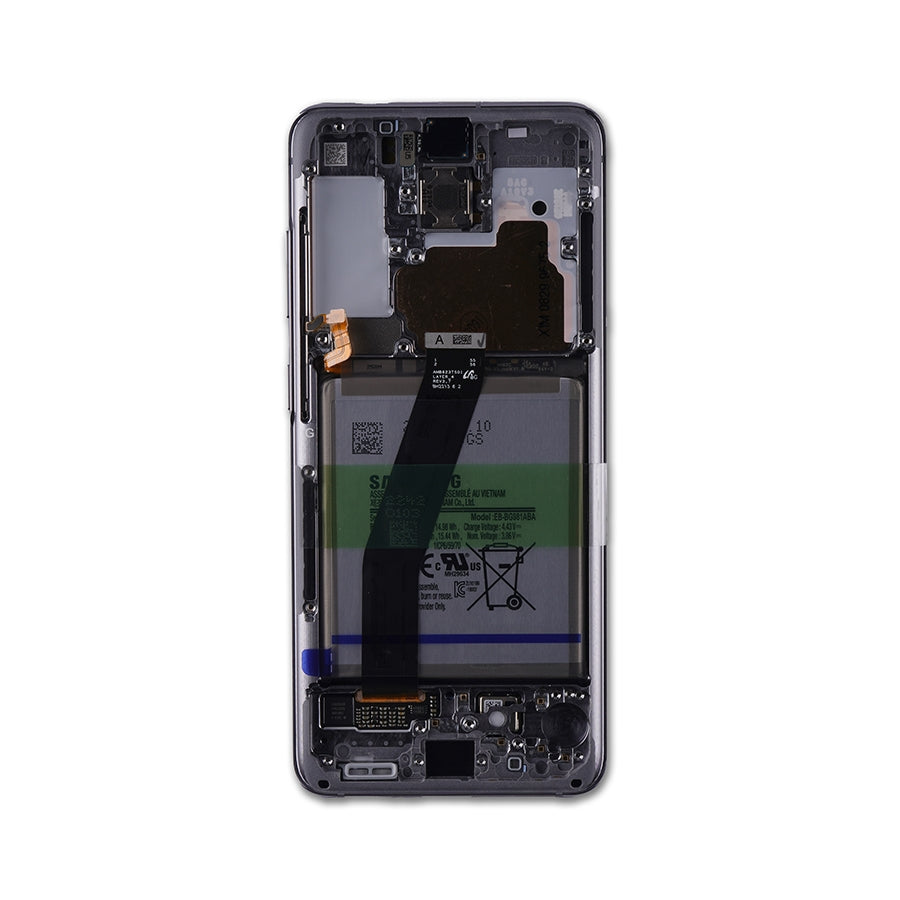 OLED-Display mit Rahmen für Samsung Galaxy S20 5G (Verizon 5G UW Frame Only) (Service Pack) (Cosmic Gray)