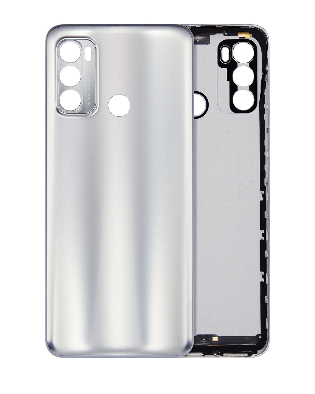 Back cover for Motorola Moto G60 (XT2135 / 2021) (silver)