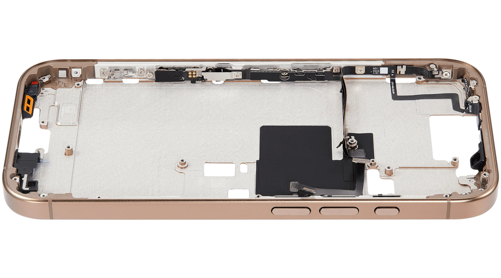 Midframe/Rahmen mit Power And Volume Button für iPhone 16 Pro (US-Version) (Aftermarket Plus) (Desert Titanium)