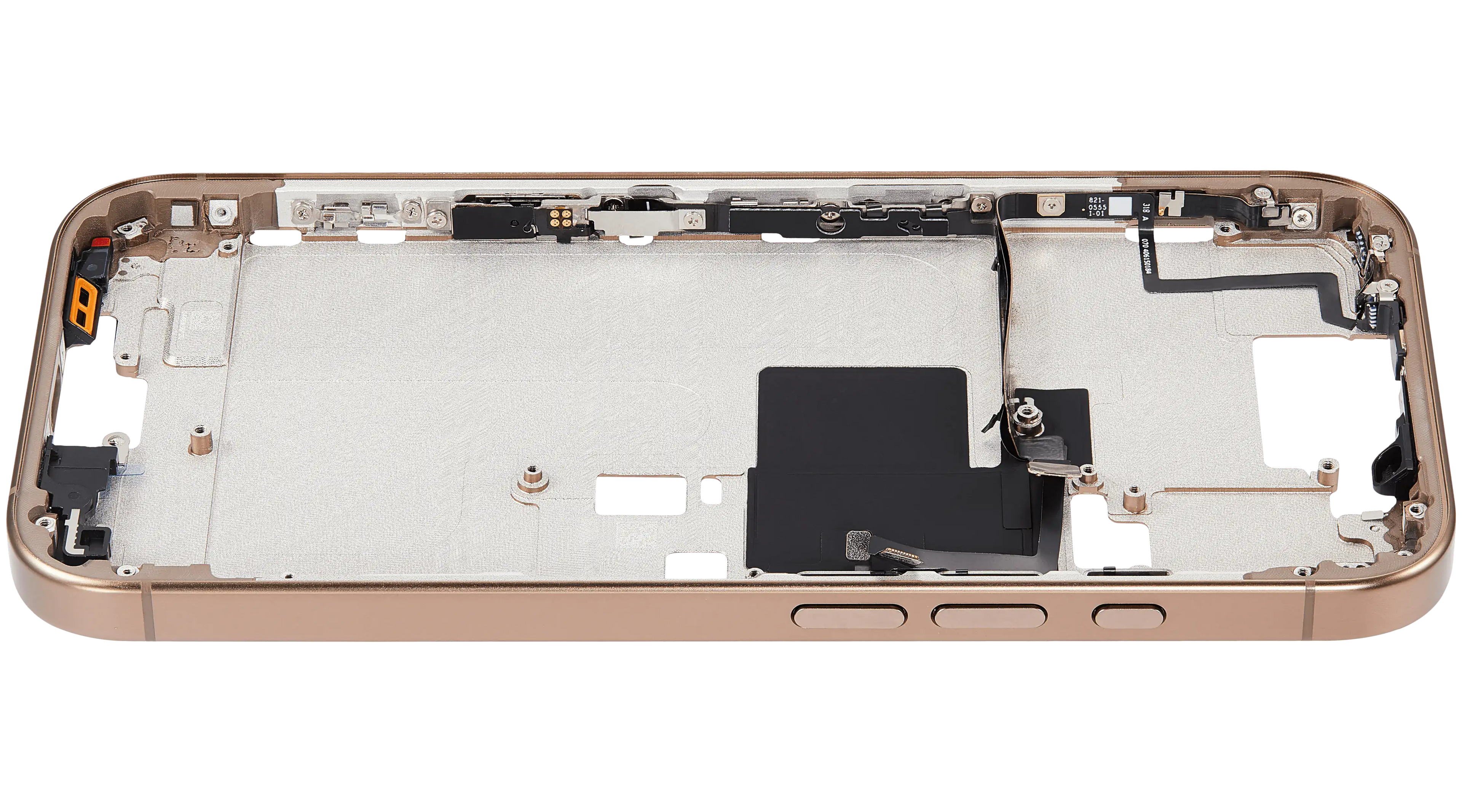 Midframe/Rahmen mit Power And Volume Button für iPhone 16 Pro (US-Version) (Aftermarket Plus) (Desert Titanium)