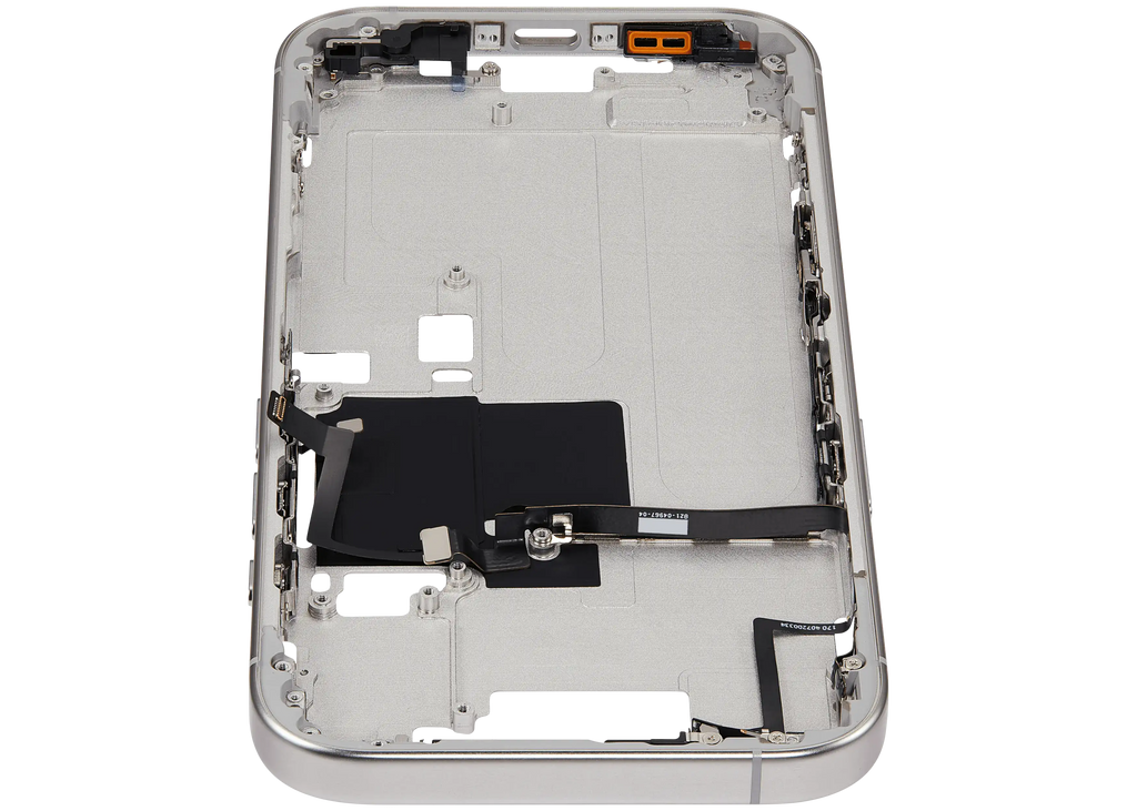 Midframe/Rahmen mit Power And Volume Button für iPhone 16 Pro (US-Version) (Aftermarket Plus) (Weiß Titanium)