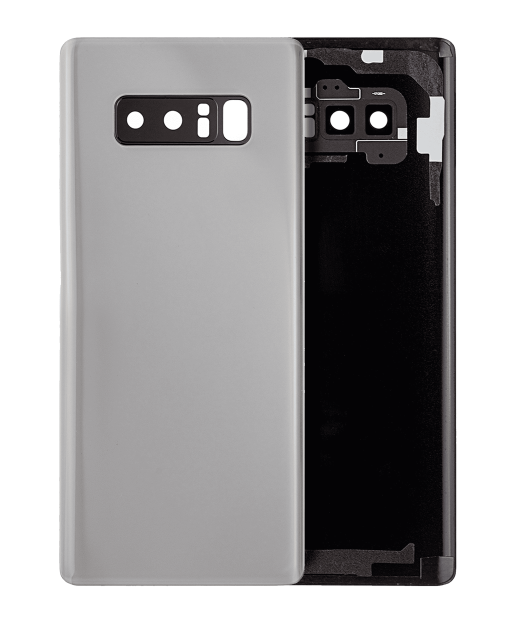 Back Cover with Camera Lens for Samsung Galaxy Note 8 (No Logo, Aftermarket Plus, Silver)