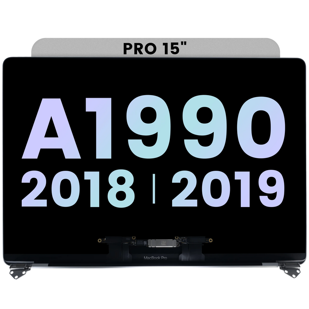 Complete LCD-Display für MacBook Pro 15" A1990 (2018-2019) (Original OEM) (Silber)