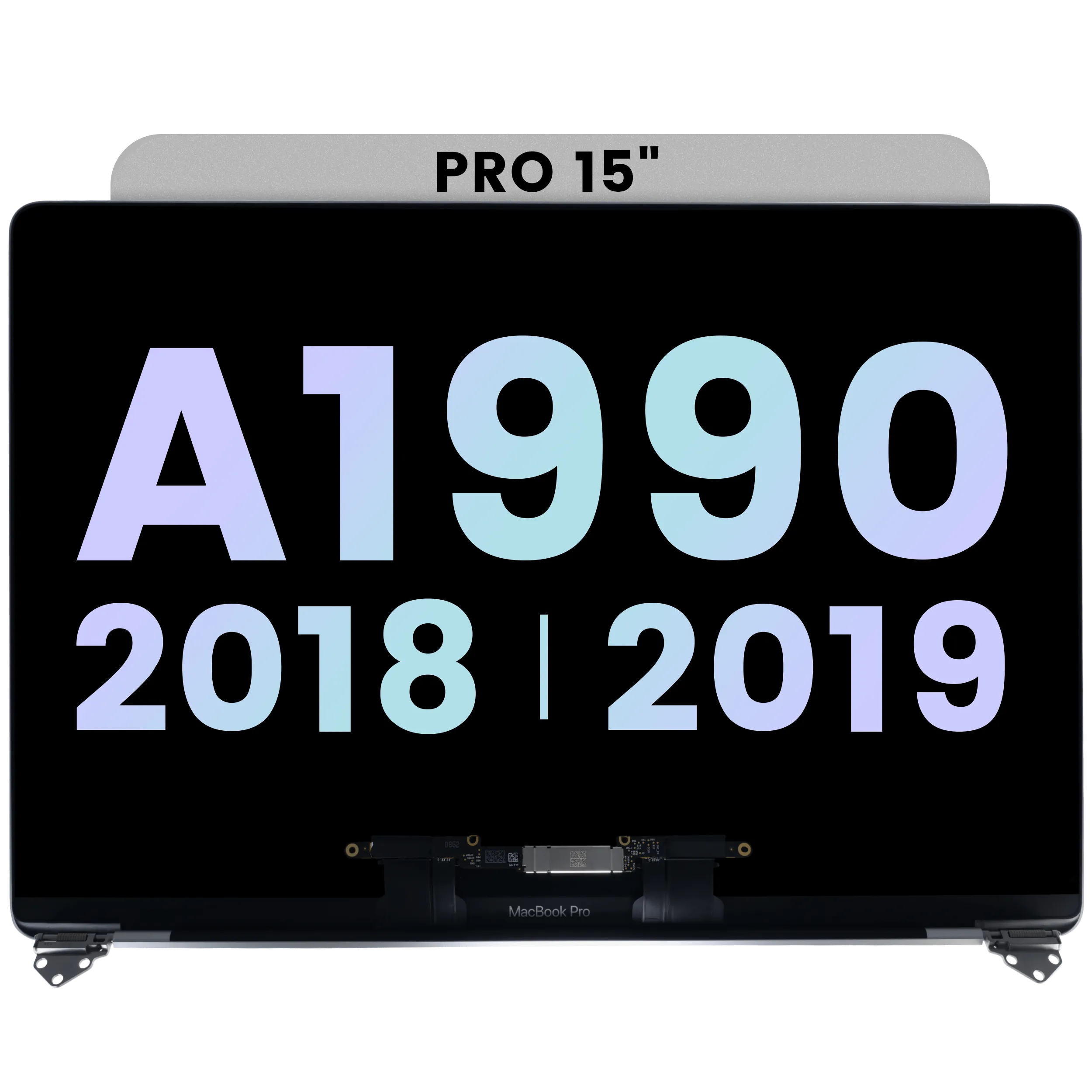 Complete LCD-Display für MacBook Pro 15" A1990 (2018-2019) (Original OEM) (Silber)