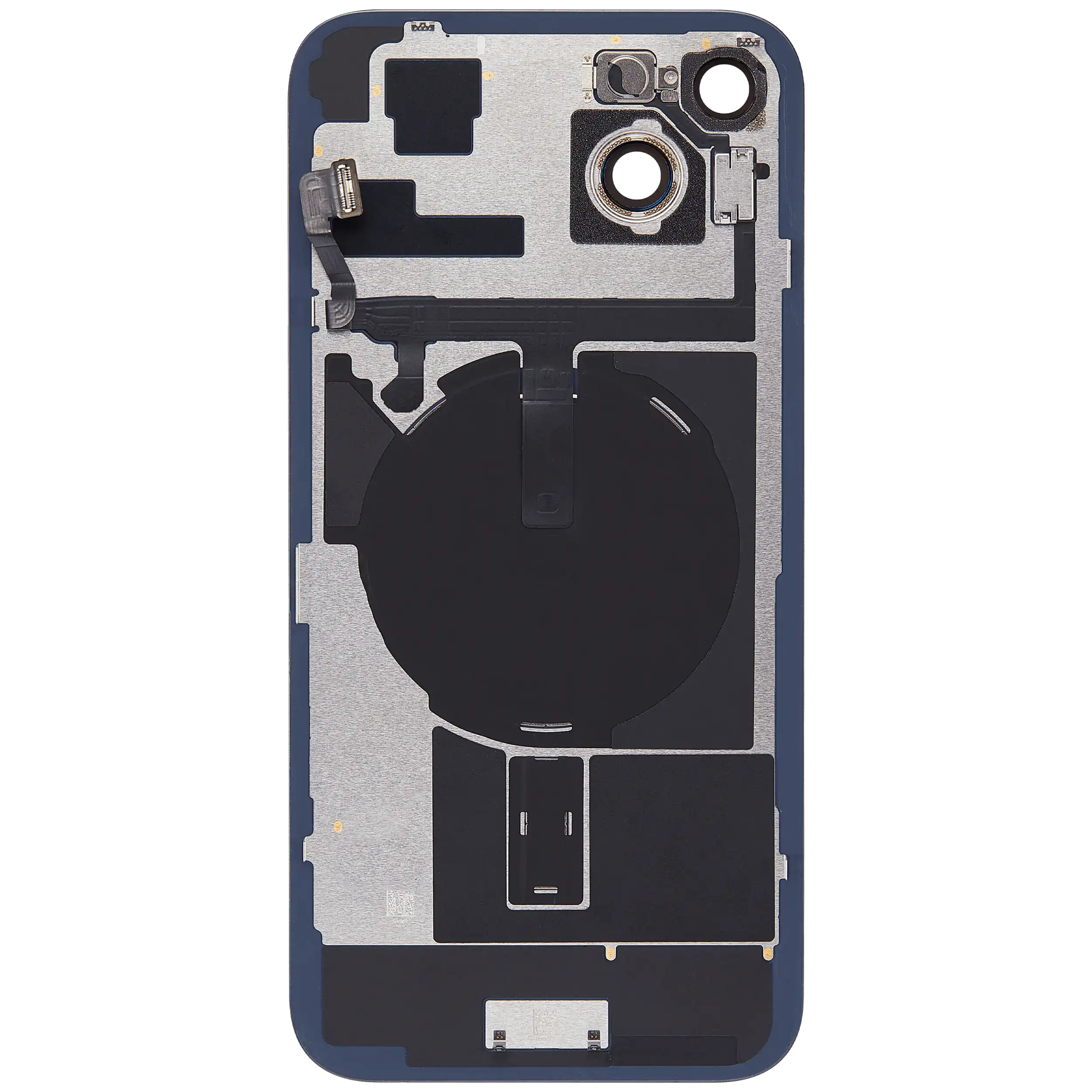 Backcover mit MagSafe Magnet & NFC & Blitz-Flexkabel für iPhone 15 Plus (Service Pack) (Schwarz)