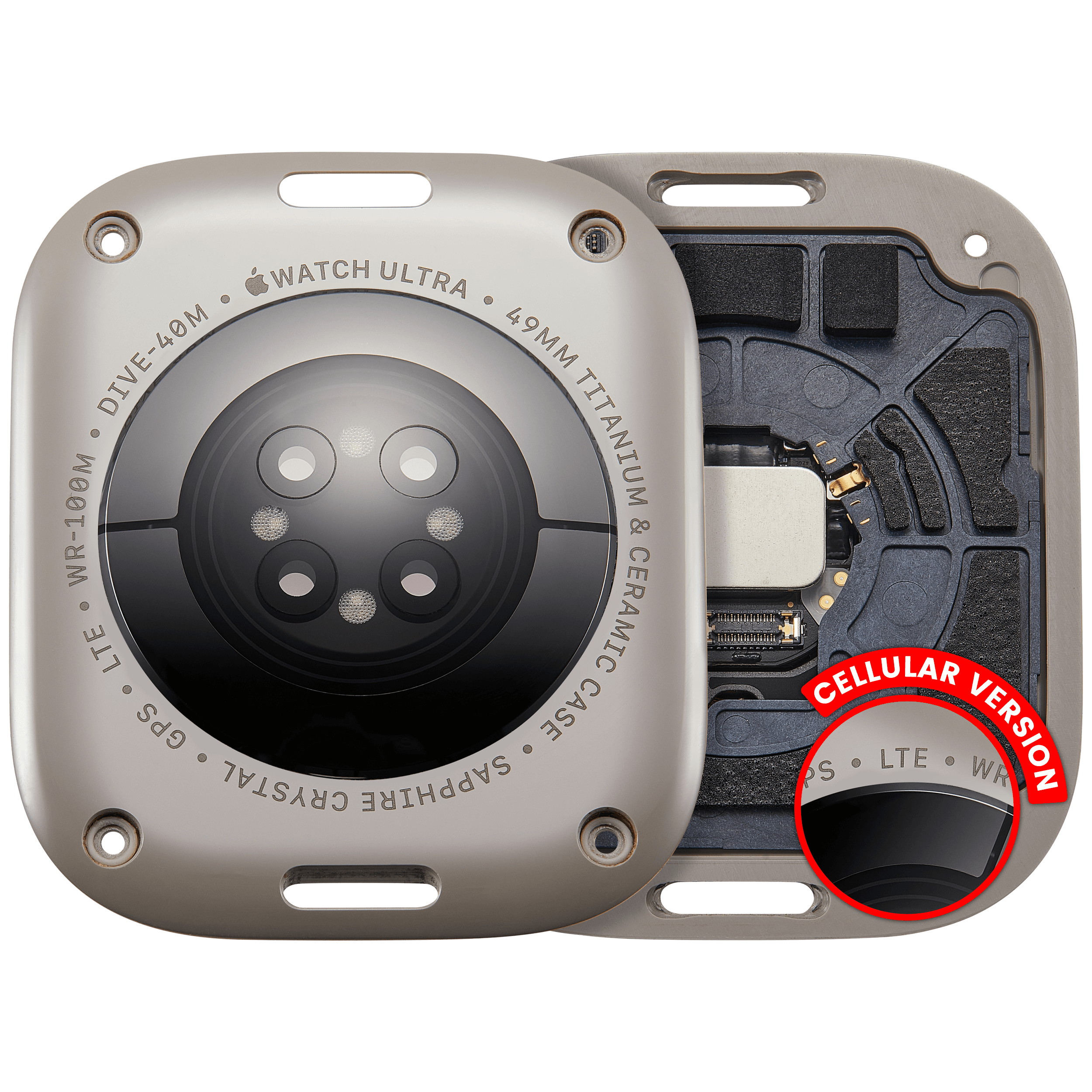 Backcover Assembly für Watch Series Ultra (1st Gen) (49mm) (LET Version) (Natural)