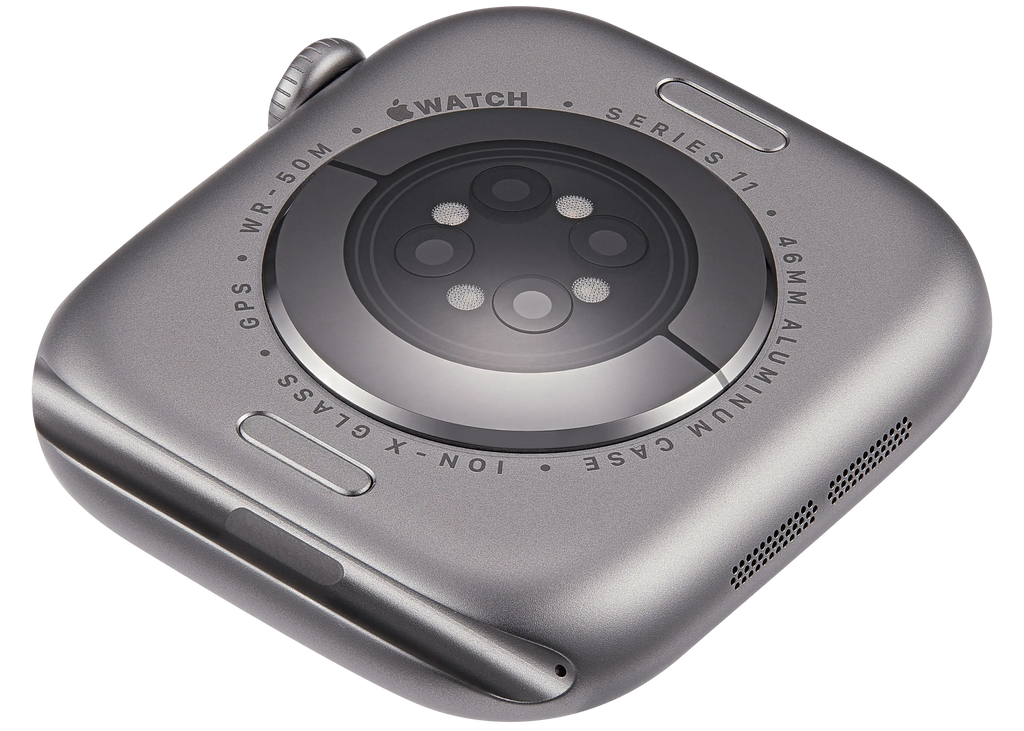 Backcover/Rahmen für Watch Series 11 (46MM) (gebrauchter OEM-Ausbau, Qualität A) (GPS Version) (Aluminum / Space Gray)
