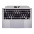 Top Case mit Keyboard (ANSI US) and Trackpad für MacBook Pro 13" A2338 (2020) (gebrauchter OEM-Ausbau, Qualität B/C) (Silber)