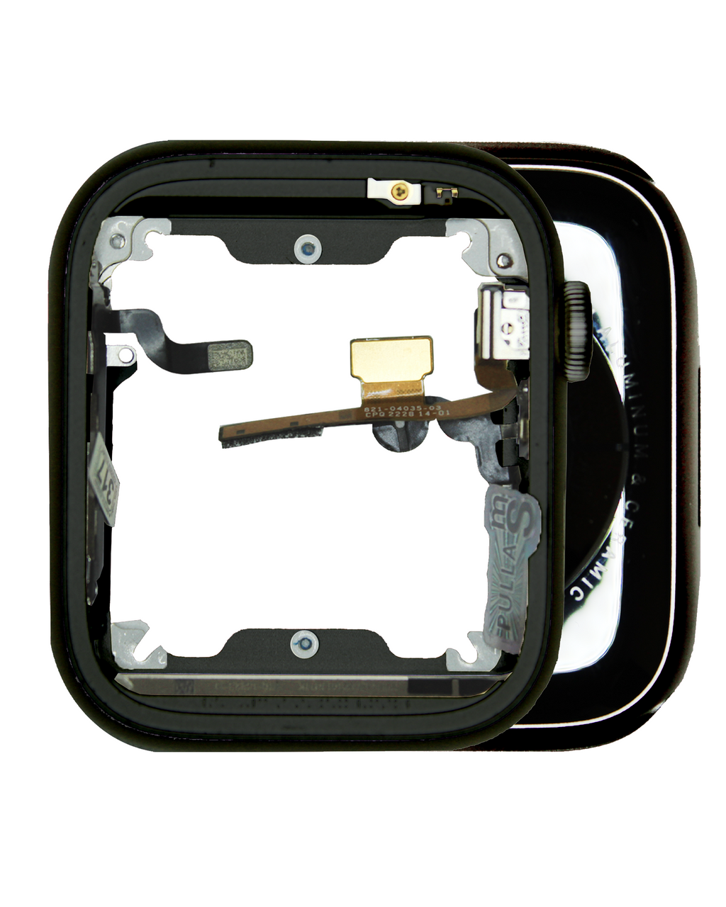 Backcover/Rahmen für Watch Series 8 (45MM) (GPS Version) (gebrauchter OEM-Ausbau, Qualität B/C) (Aluminum/Midnight)