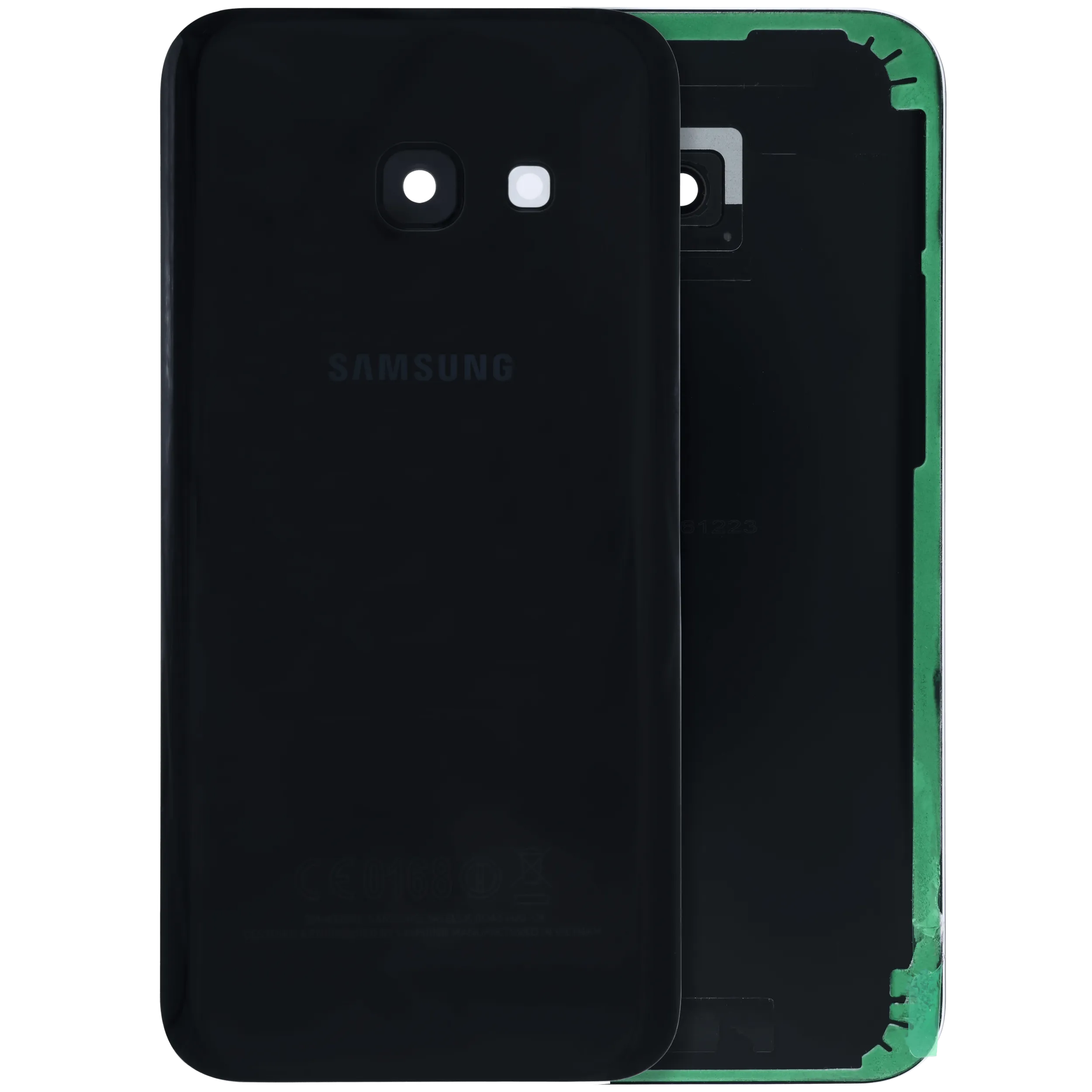 Backcover mit Camera Lens Compatible für Samsung Galaxy A3 (A320) (Service Pack) (Schwarz)