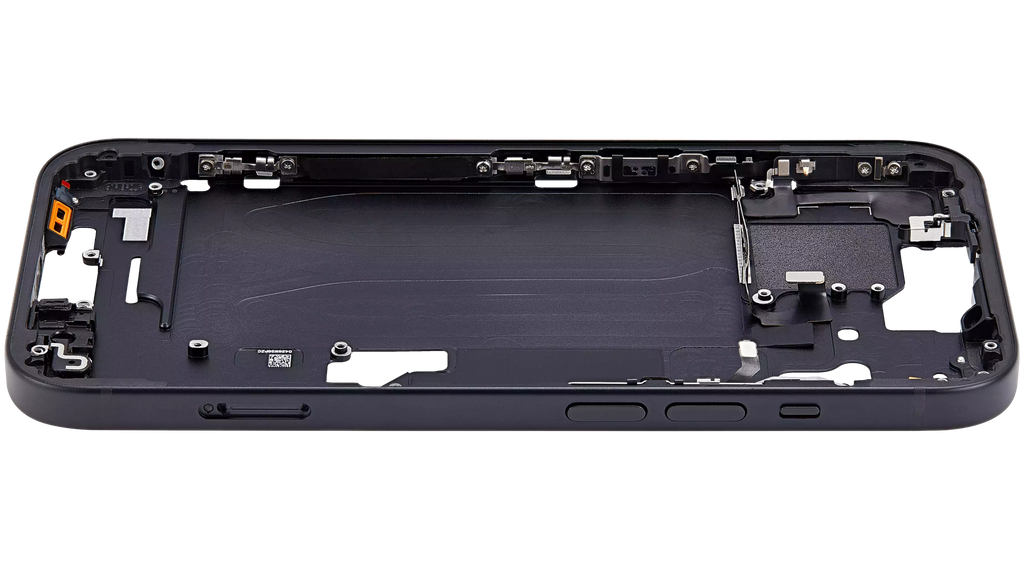 Midframe/Rahmen mit Small Parts für iPhone 15 (EU / Global Version) (Aftermarket Plus) (Schwarz)