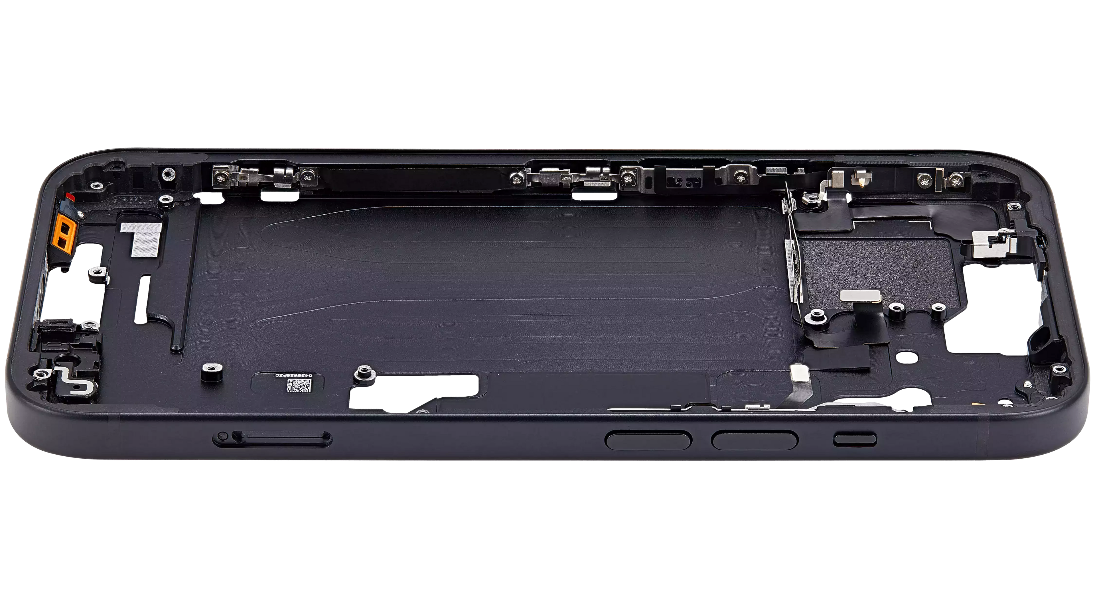 Midframe/Rahmen mit Small Parts für iPhone 15 (EU / Global Version) (Aftermarket Plus) (Schwarz)