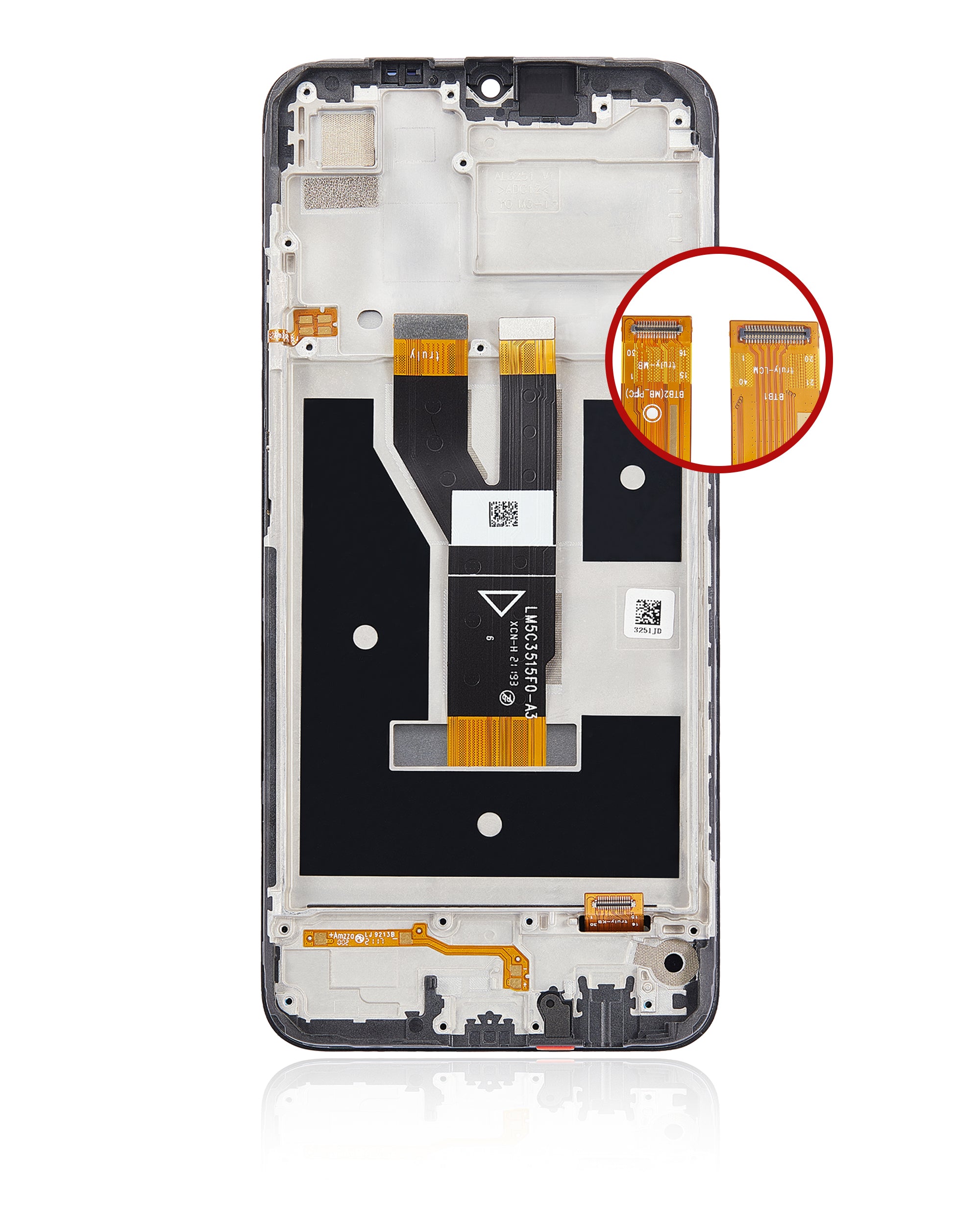 LCD-Komplettbaugruppe mit Rahmen für Realme C21 (Refurbished) (Alle Farben)