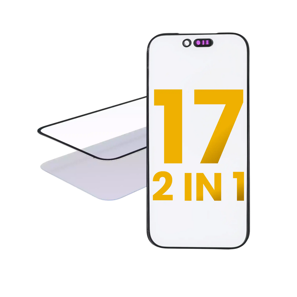 2 in 1 Frontglas mit OCA vorinstalliert für iPhone 17 (2er-Pack) (OCA Master)