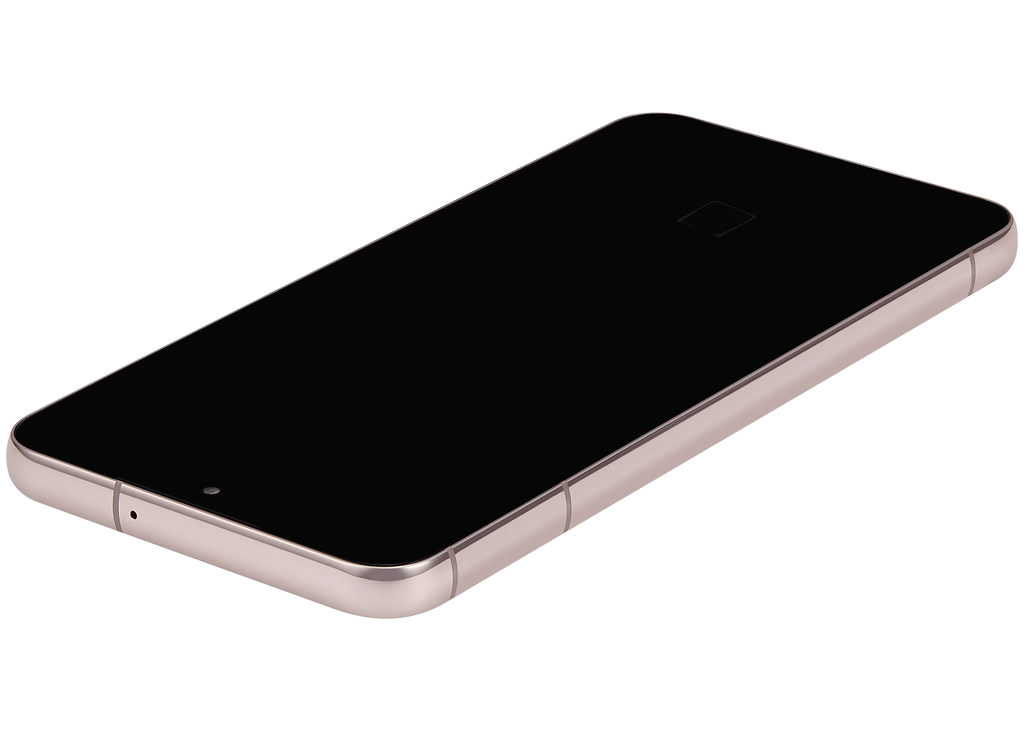 OLED-Display mit Rahmen für Samsung Galaxy S22 5G (US & International) (Aftermarket Plus) (Pink Gold)