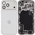 Backcover/Rahmen mit Ladebuchse Flex & Small Parts Compatible für iPhone 17 Pro Max (EU / Global Version) (gebrauchter OEM-Ausbau, Qualität A) (Silber)