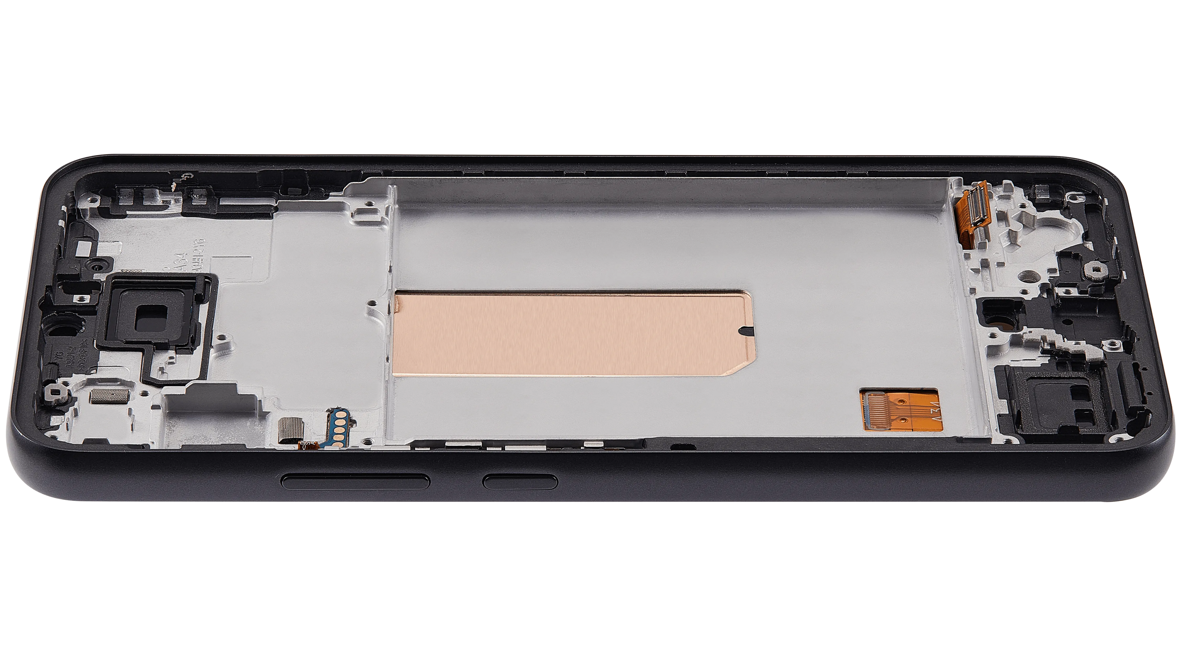 OLED-Display mit Rahmen für Samsung Galaxy A34 5G (A346 / 2023) (6.46") (Aftermarket Plus) (Graphite)