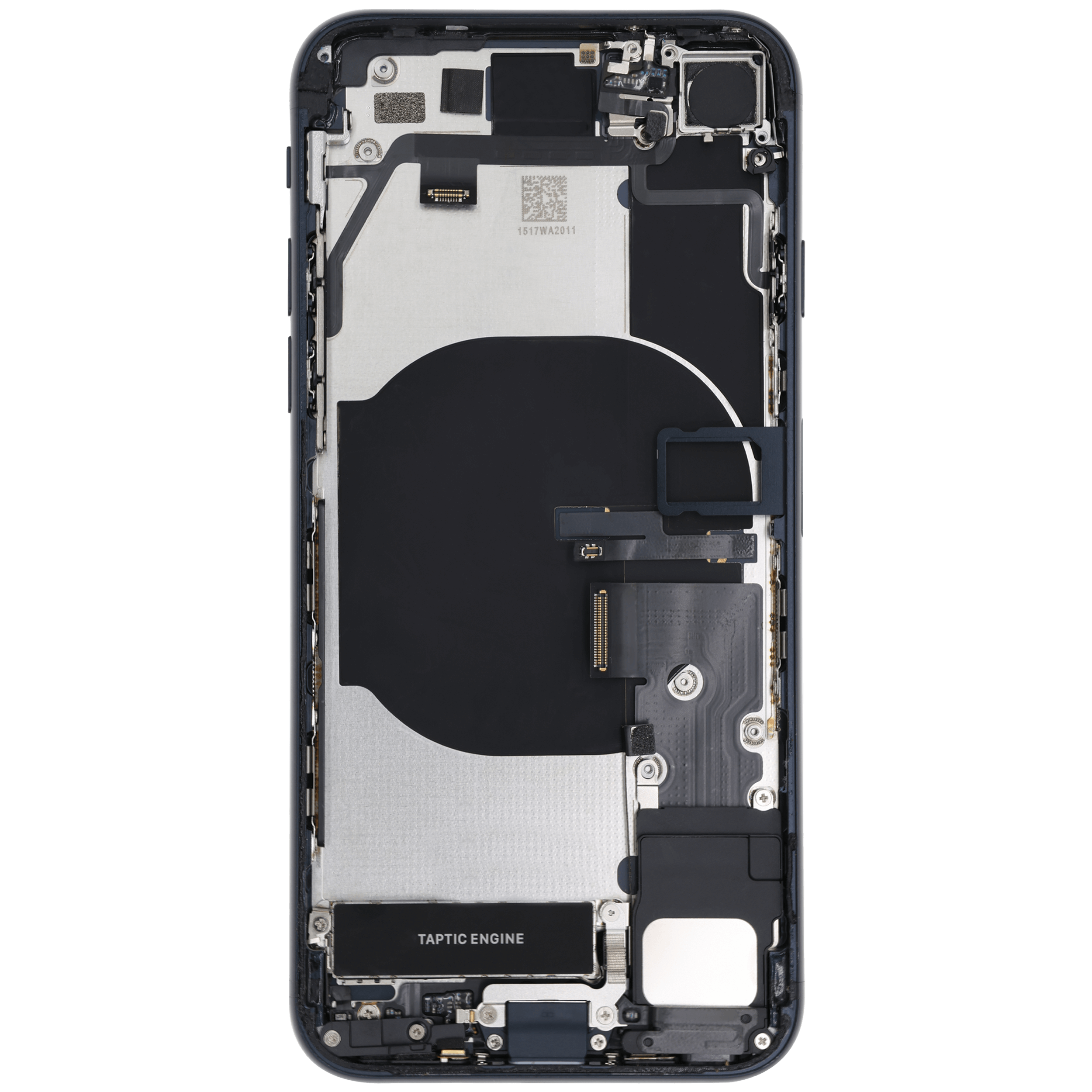 Backcover/Rahmen mit Ladebuchse Flex & Small Parts für iPhone SE (2022) (gebrauchter OEM-Ausbau, Qualität A) (Midnight)