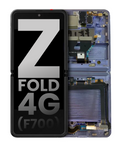 Inner OLED-Display mit Rahmen für Samsung Galaxy Z Flip 4G (F700) (gebrauchter OEM-Ausbau, Qualität A) (Mirror Black)