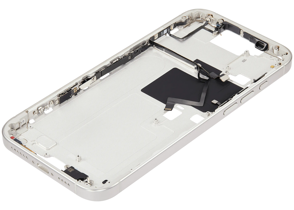 Midframe/Rahmen mit Power And Volume Button für iPhone 16 Pro Max (US-Version) (Aftermarket Plus) (Weiß Titanium)