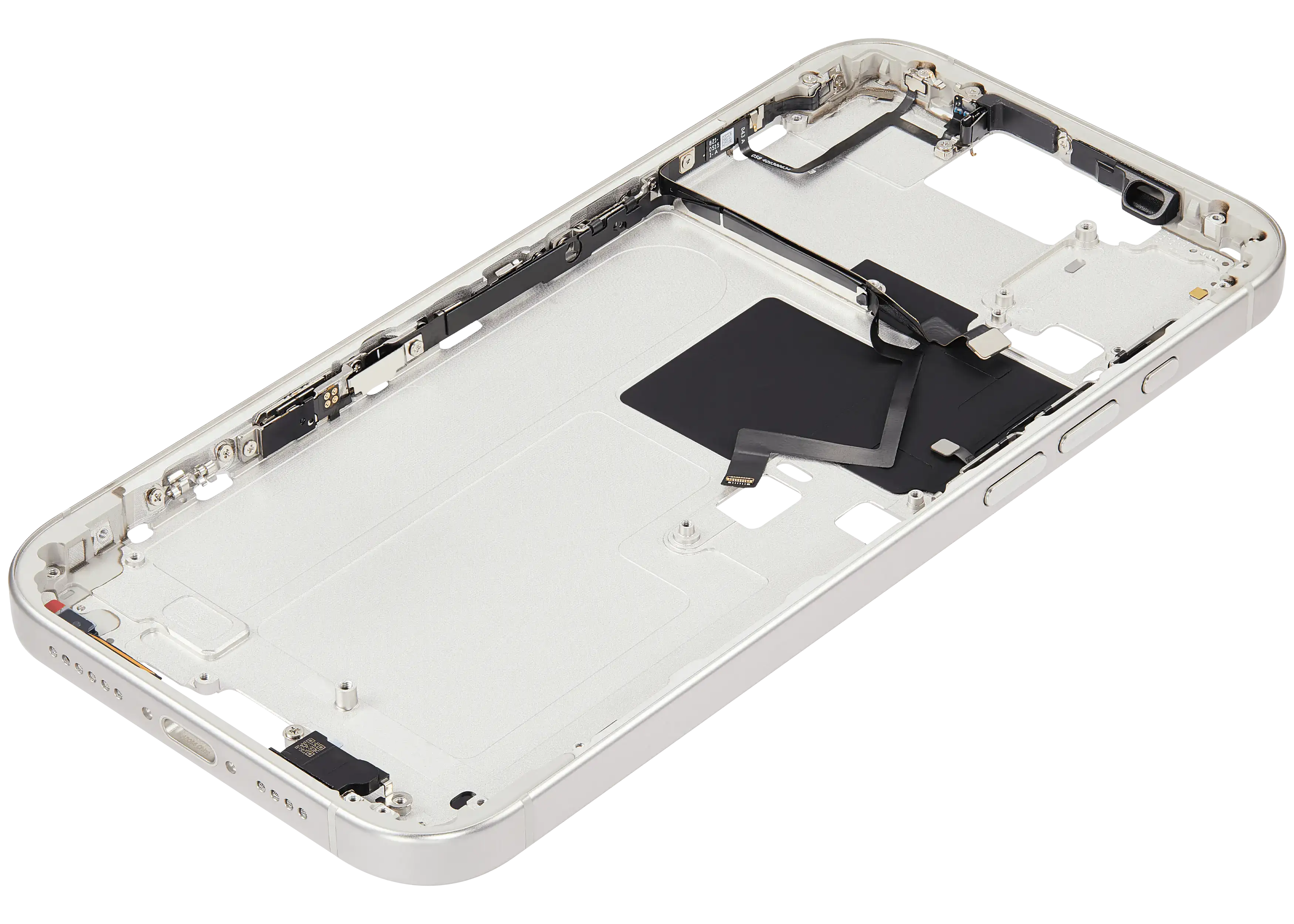 Midframe/Rahmen mit Power And Volume Button für iPhone 16 Pro Max (US-Version) (Aftermarket Plus) (Weiß Titanium)