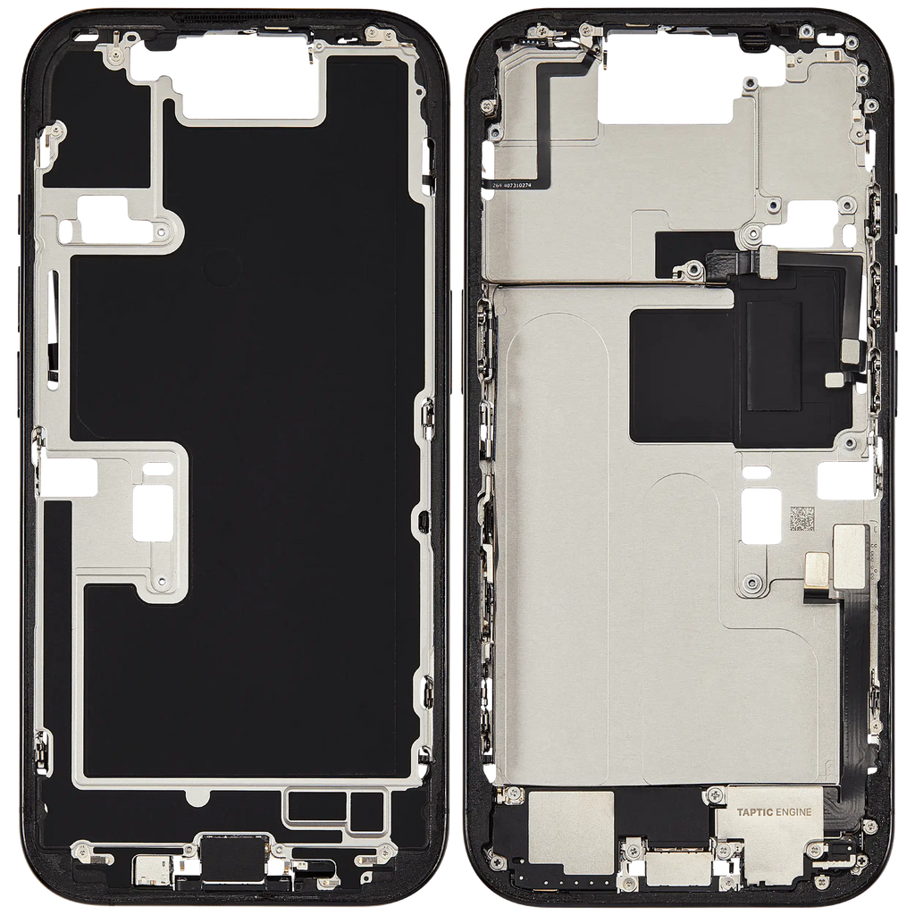 Gehäuse mit Ladebuchse für iPhone 16 Pro US Schwarz Titan OEM A