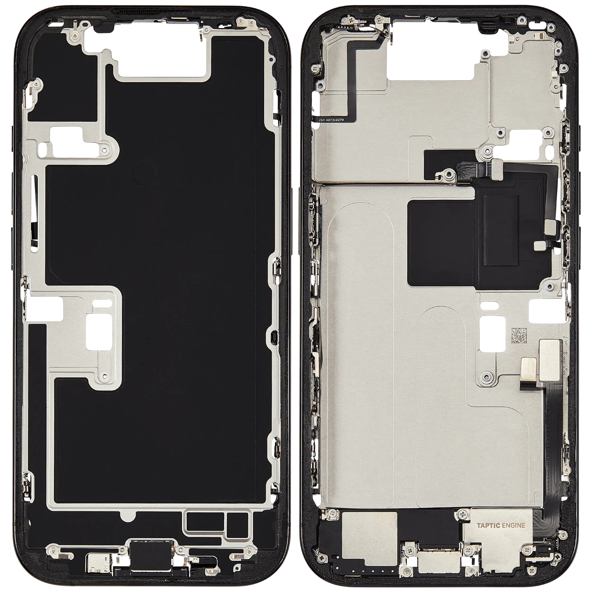 Gehäuse mit Ladebuchse für iPhone 16 Pro US Schwarz Titan OEM A