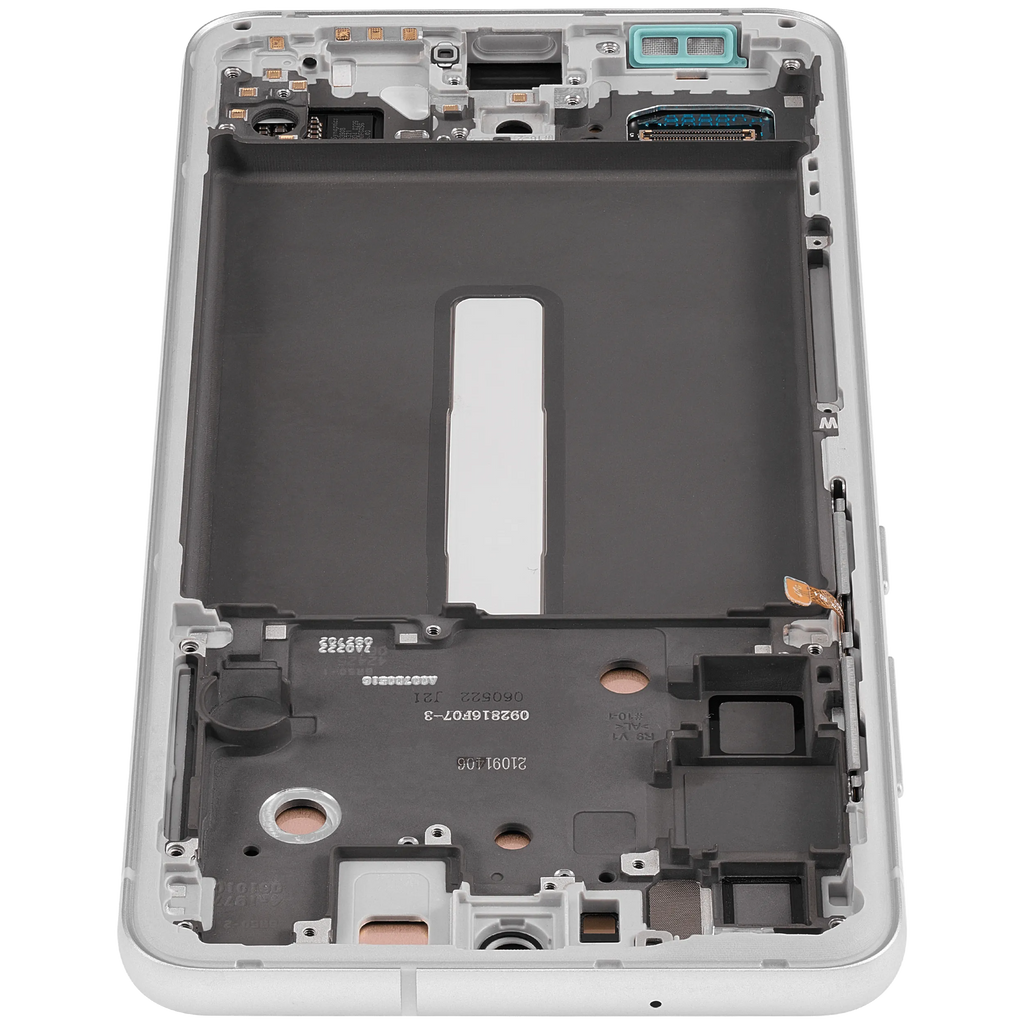 OLED-Display mit Rahmen für Samsung Galaxy S21 FE 5G (US & Internationale Version) (Aftermarket Plus) (120Hz) (Weiß)