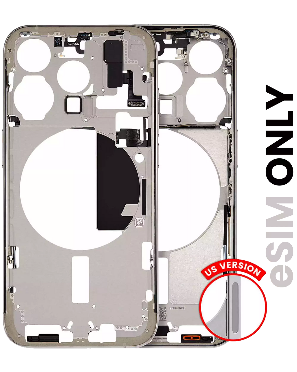 Original Apple-Ausbau A gebraucht – iPhone 15 Pro US Version Rahmen Natur