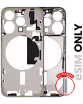 Midframe/Rahmen für iPhone 15 Pro, Natural Titanium, OEM Pull A