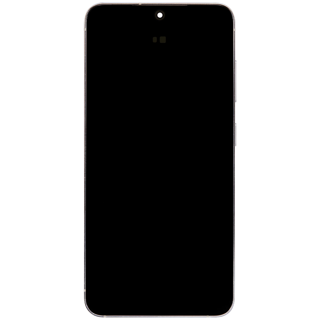 OLED-Display mit Rahmen für Samsung Galaxy S24 5G (US & Internationale Version) (Aftermarket Plus) (Marble Grey)