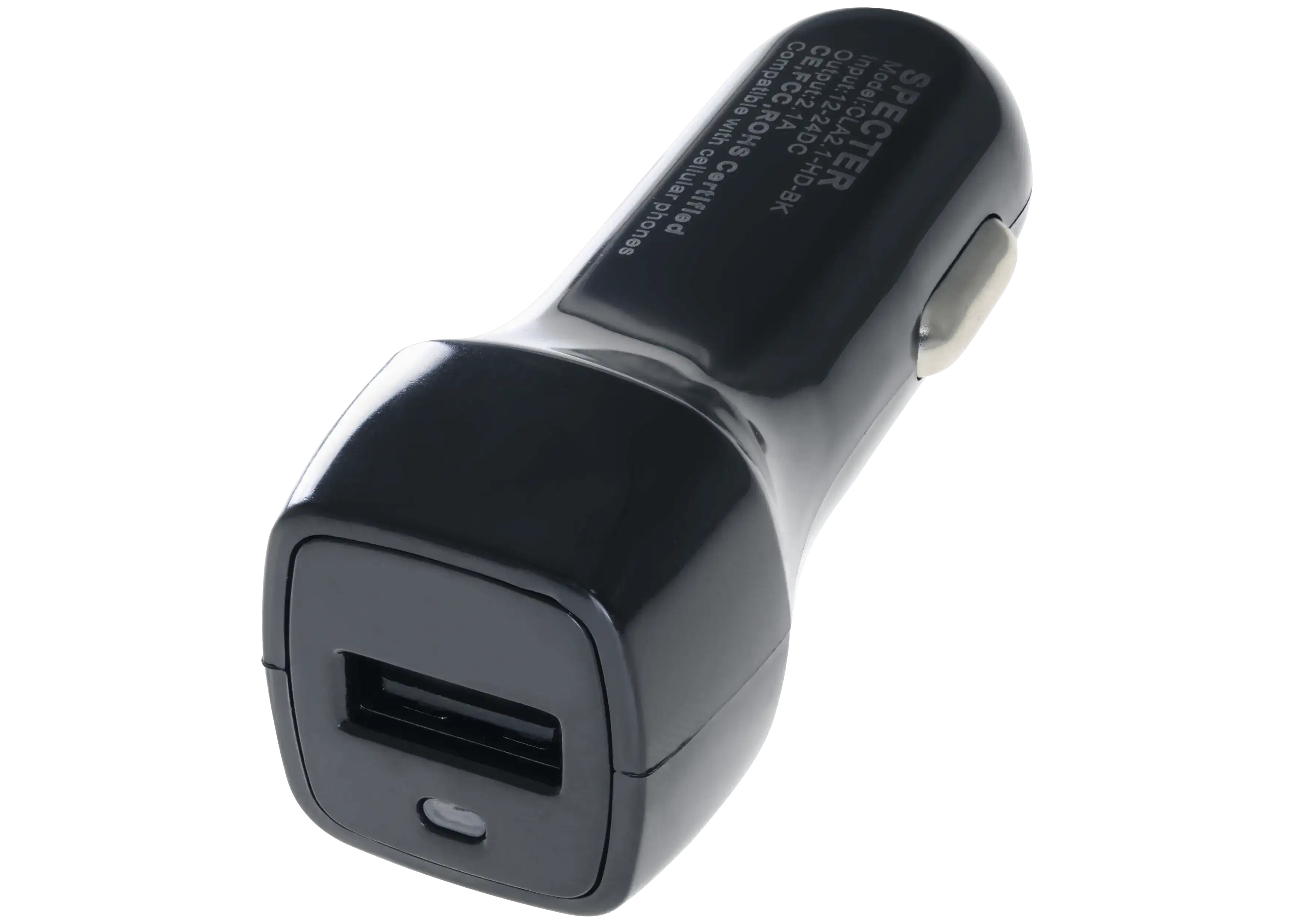 USB Type A Car Charger (Black) (50-Pack)