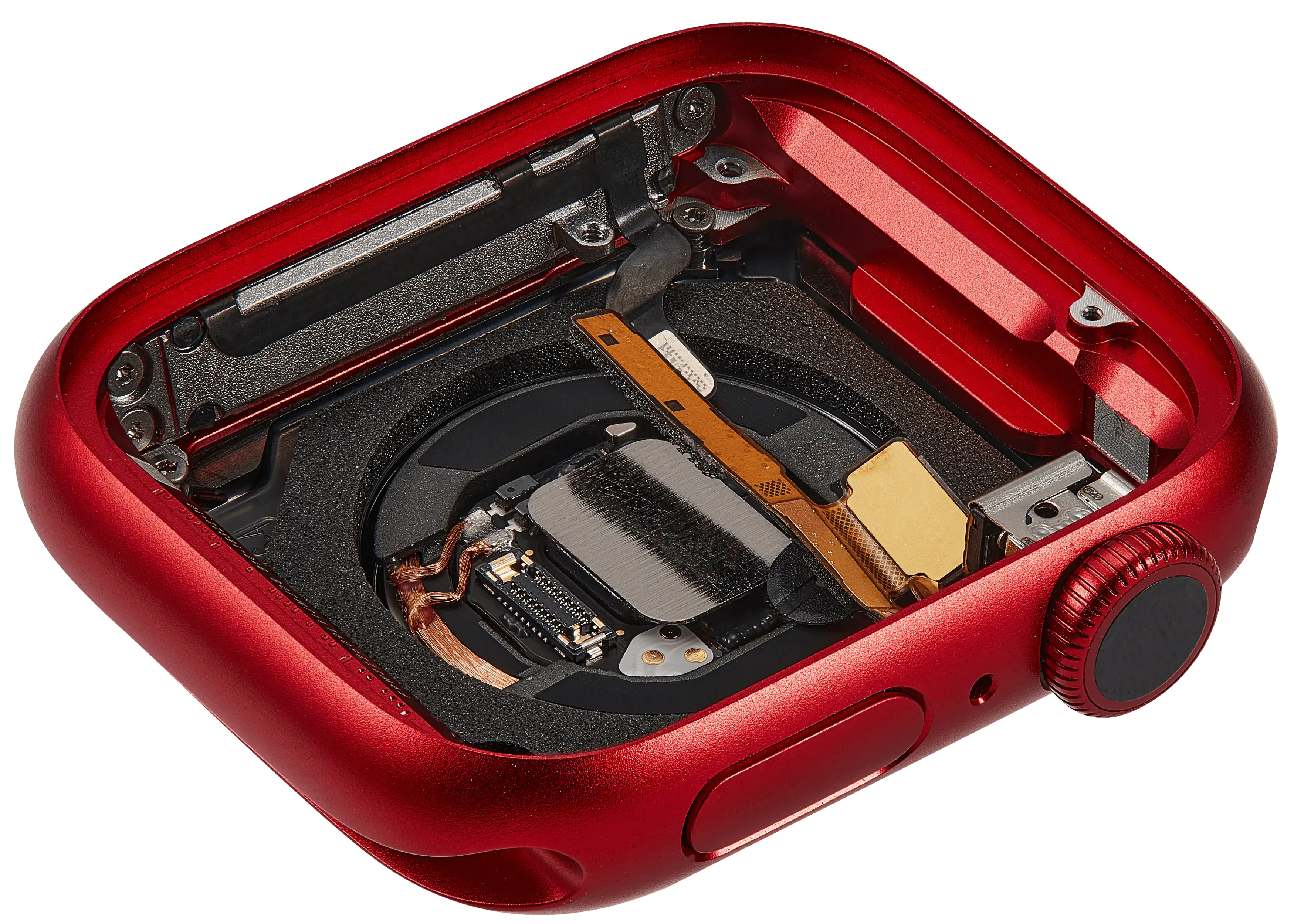 Backcover/Rahmen Compatible für Watch Series 9 (41MM) (gebrauchter OEM-Ausbau, Qualität A) (GPS Version) (Aluminum / Red)