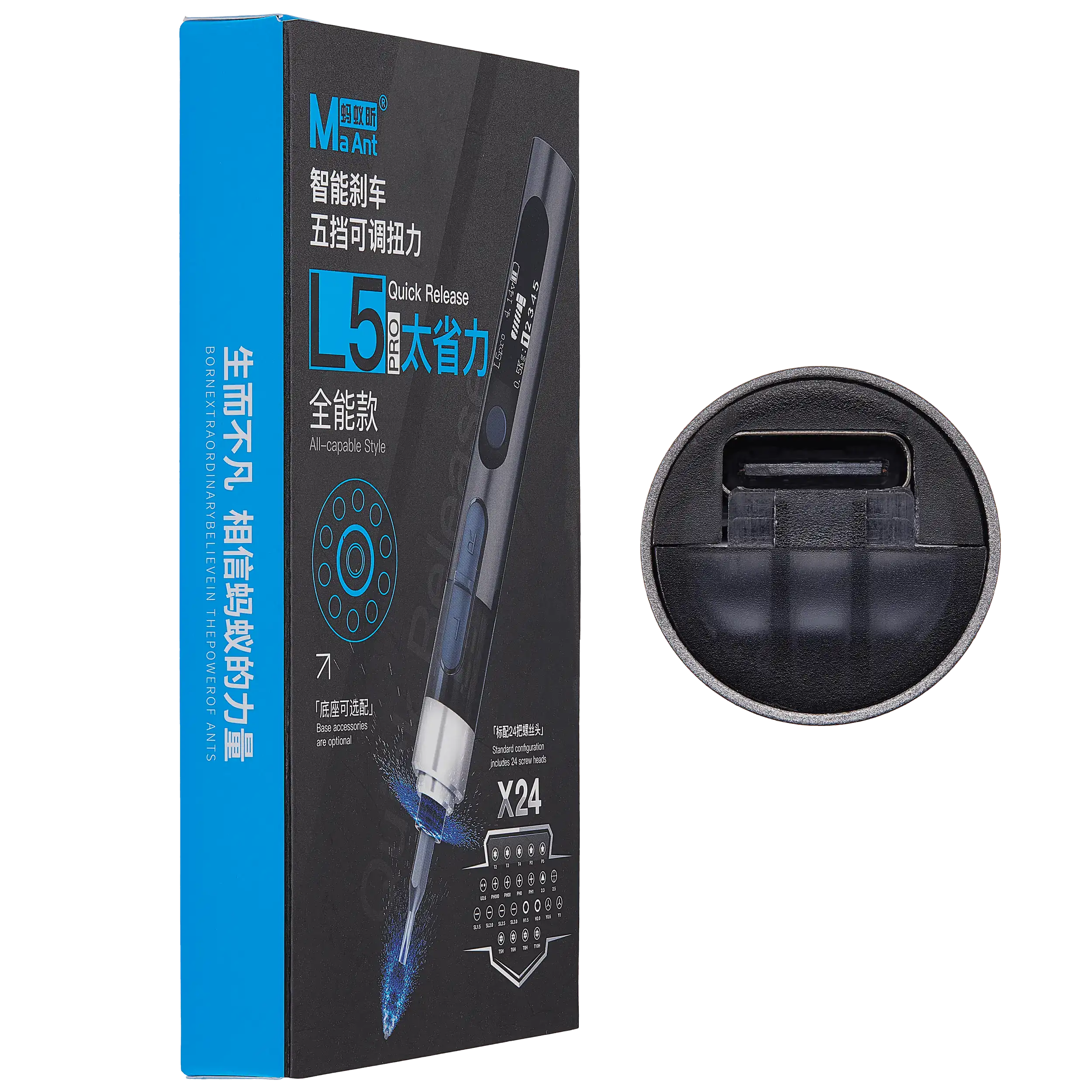 L5 Pro Electric Screwdriver Repair Tool Kit mit 24 Bits (MaAnt)