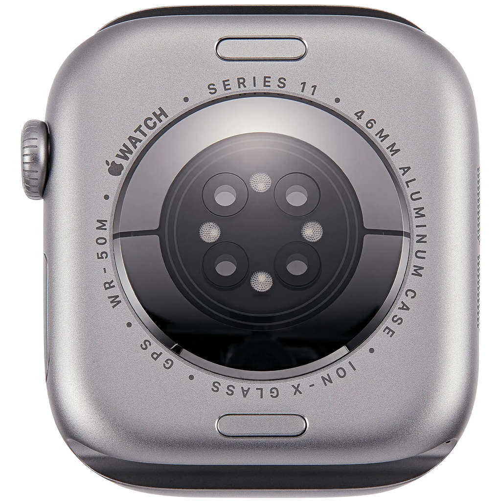 Backcover/Rahmen für Watch Series 11 (46MM) (gebrauchter OEM-Ausbau, Qualität A) (GPS Version) (Aluminum / Space Gray)