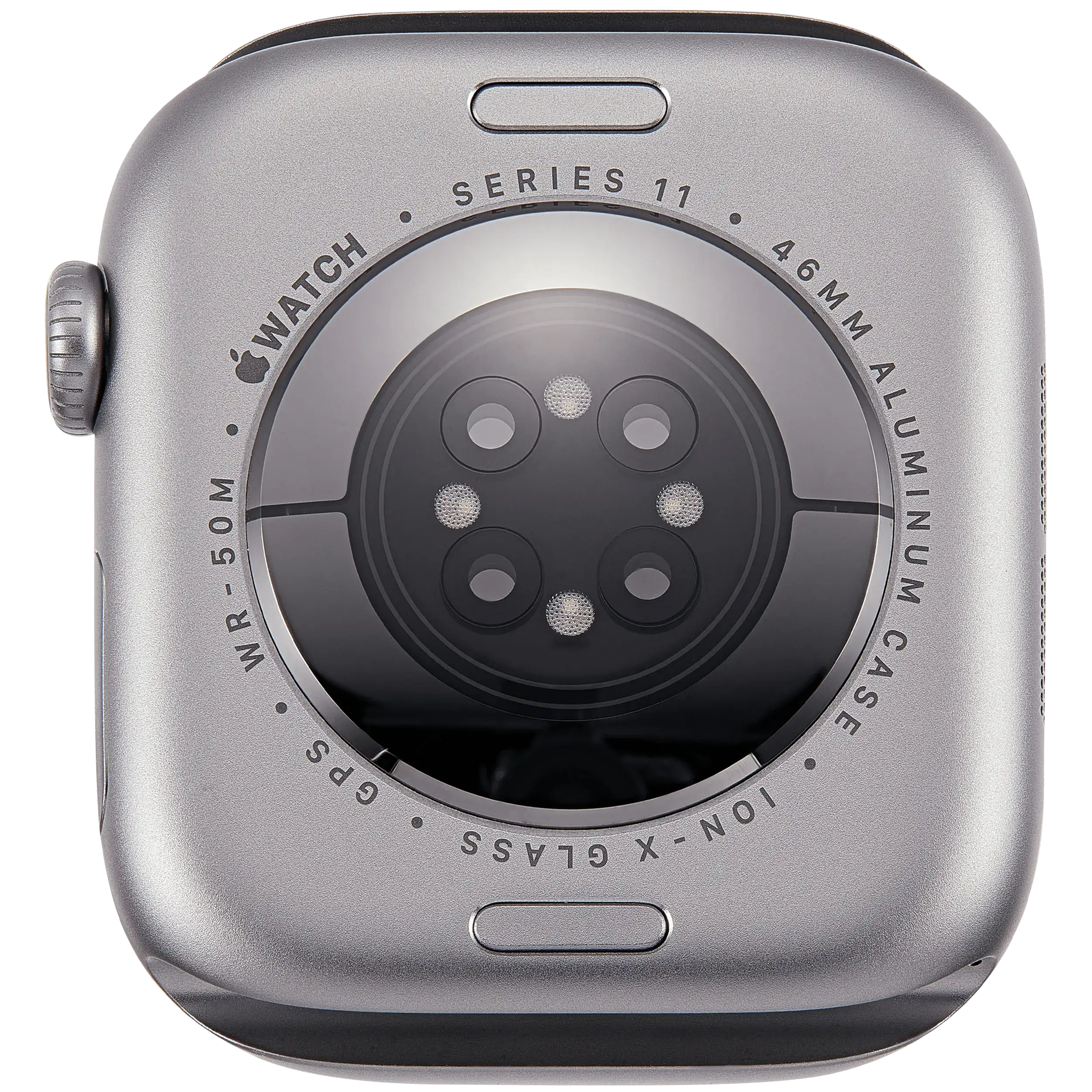 Backcover/Rahmen für Watch Series 11 (46MM) (gebrauchter OEM-Ausbau, Qualität A) (GPS Version) (Aluminum / Space Gray)