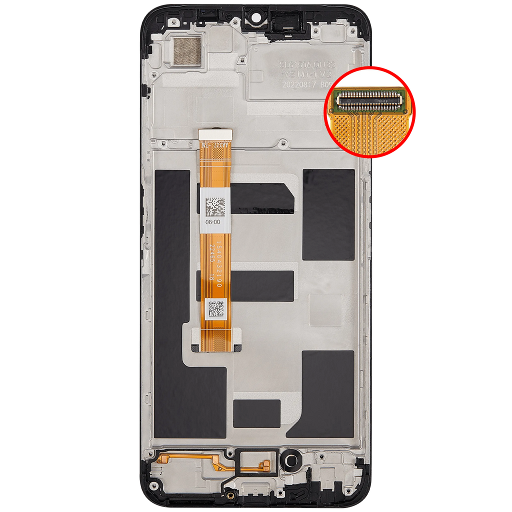 LCD-Display mit Rahmen für Realme C35 / Narzo 50A Prime (Refurbished) (Alle Farben)