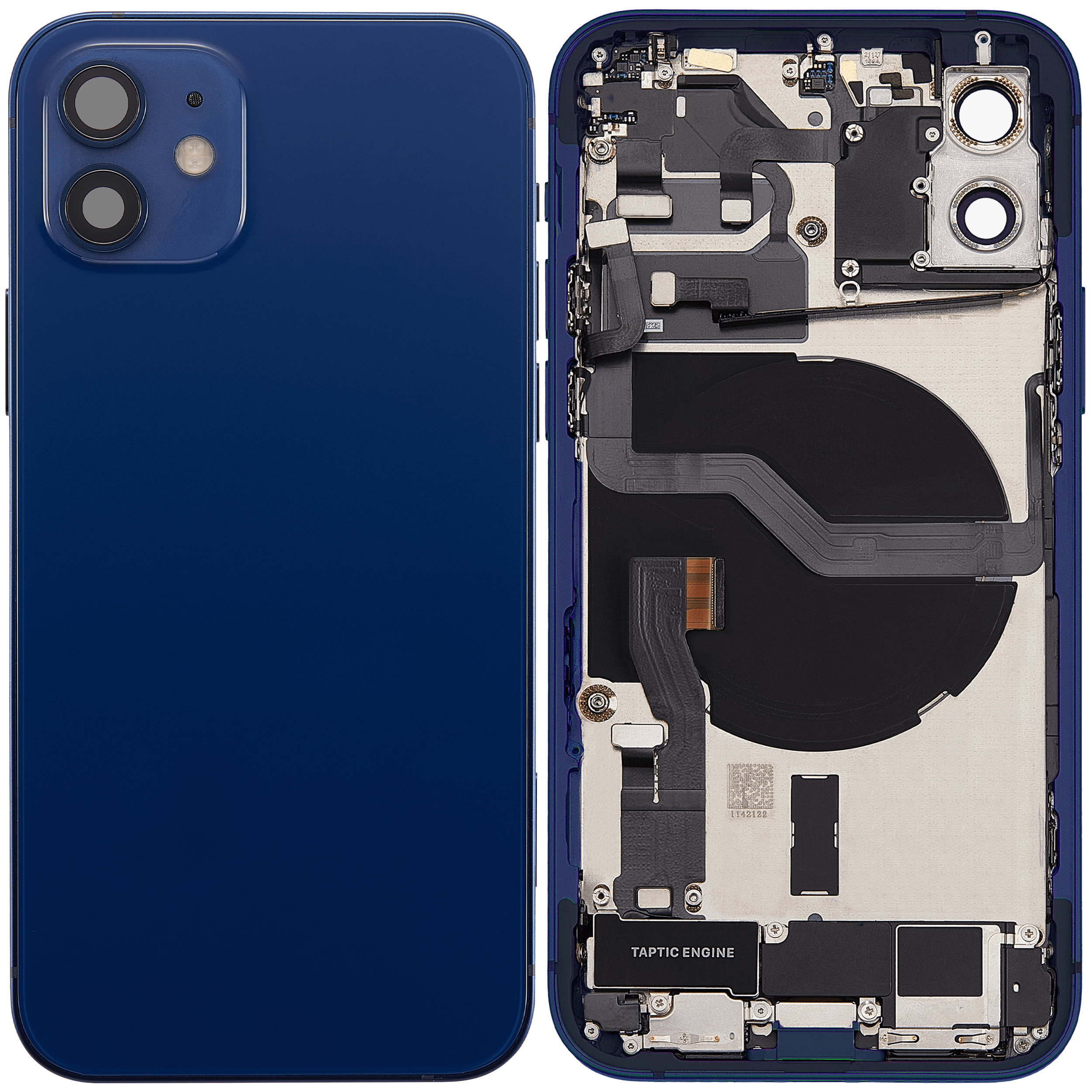 Original Apple-Ausbau C gebraucht – iPhone 12 EU / Backcover/Rahmen Blau