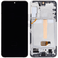 OLED-Display mit Rahmen für Samsung Galaxy S22 Plus 5G (US & Internationale Version) (Aftermarket Plus) (120Hz) (Weiß)