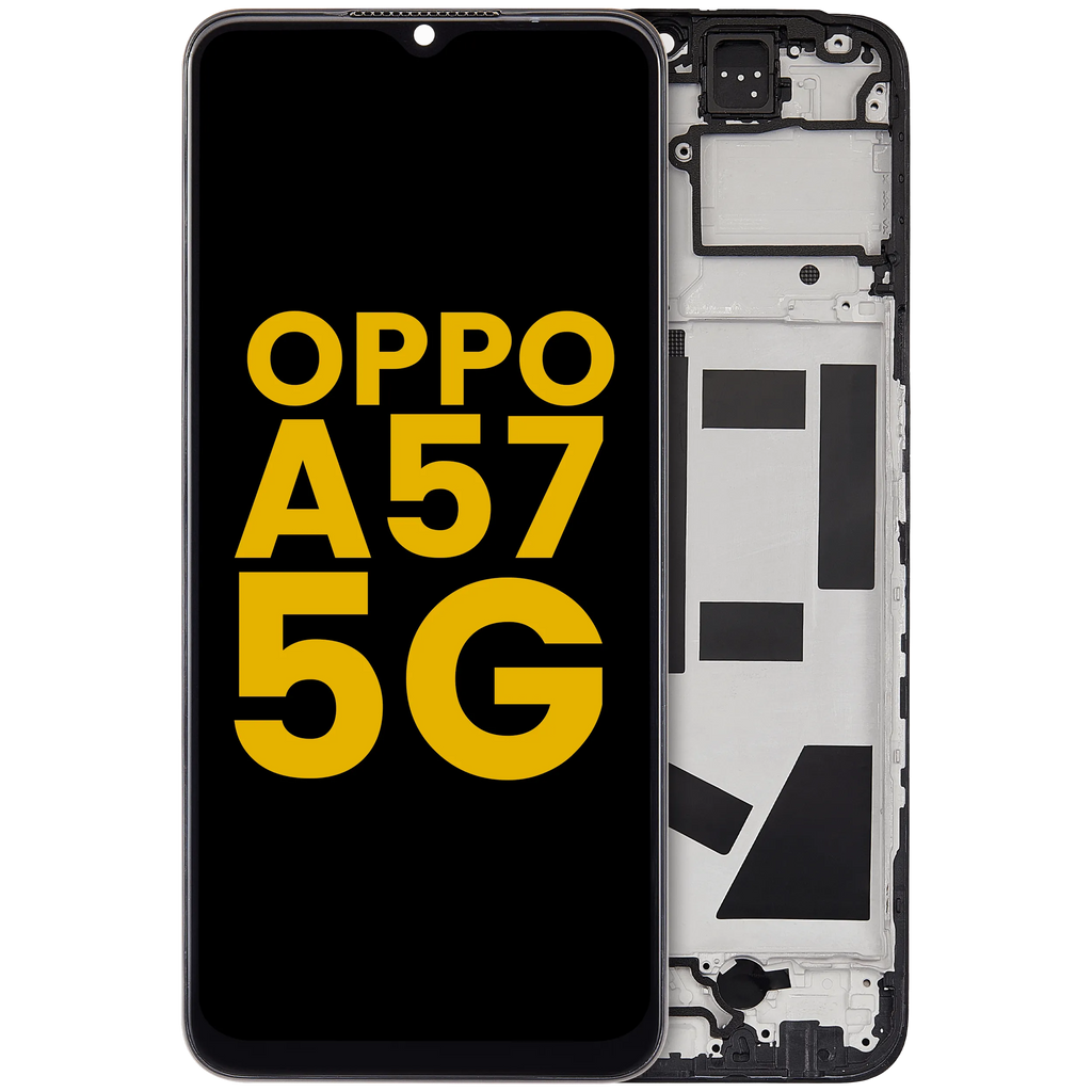LCD-Display mit Rahmen Compatible für Oppo A57 5G (2022) (Refurbished) (All Color)