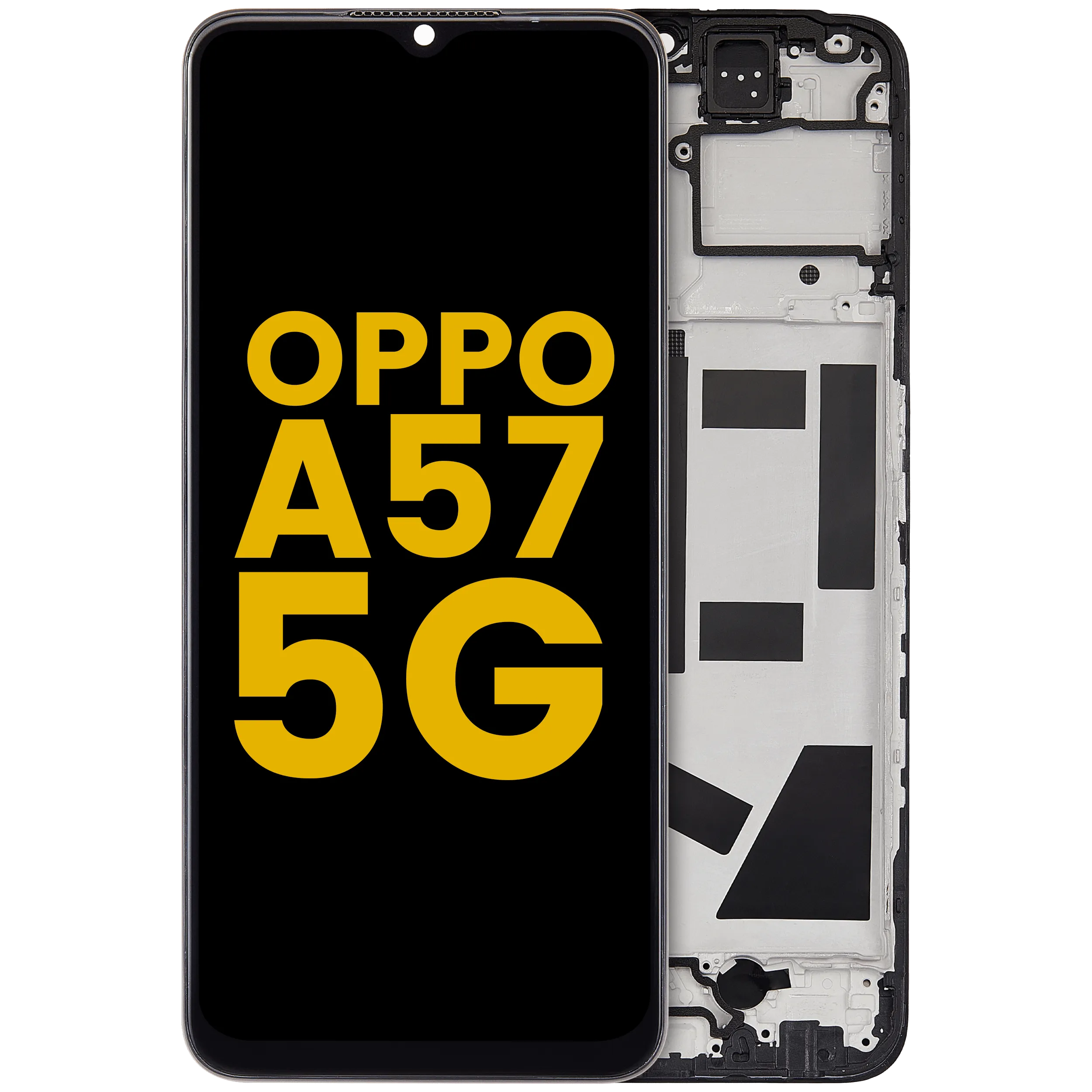 LCD-Display mit Rahmen Compatible für Oppo A57 5G (2022) (Refurbished) (All Color)