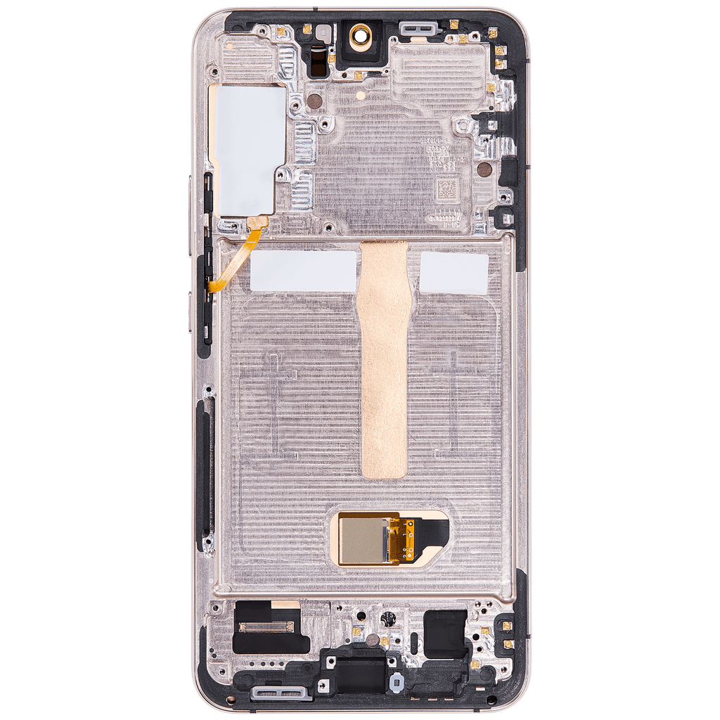 OLED-Display mit Rahmen für Samsung Galaxy S22 Plus 5G (US & Internationale Version) (Aftermarket Plus) (120Hz) (Pink Gold / Violet)