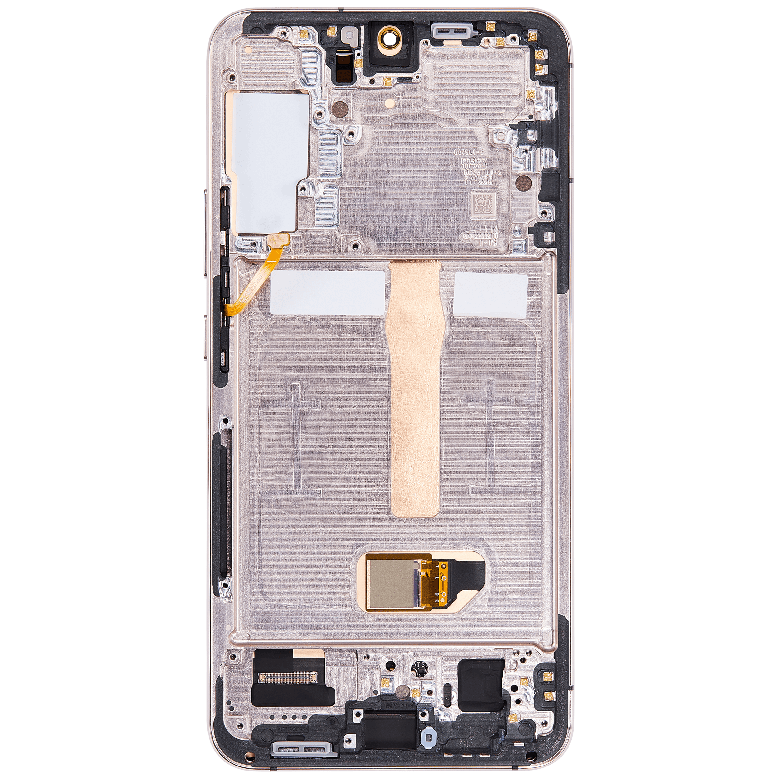 OLED-Display mit Rahmen für Samsung Galaxy S22 Plus 5G (US & Internationale Version) (Aftermarket Plus) (120Hz) (Pink Gold / Violet)