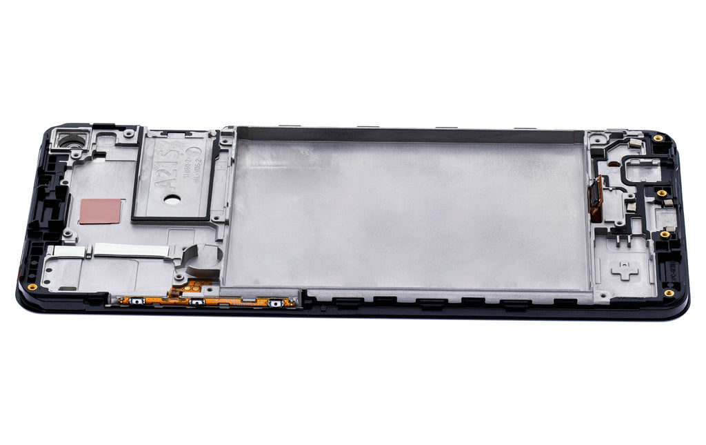 LCD-Display mit Rahmen für Samsung Galaxy A21s (A217 / 2020) (Service Pack) (Schwarz)
